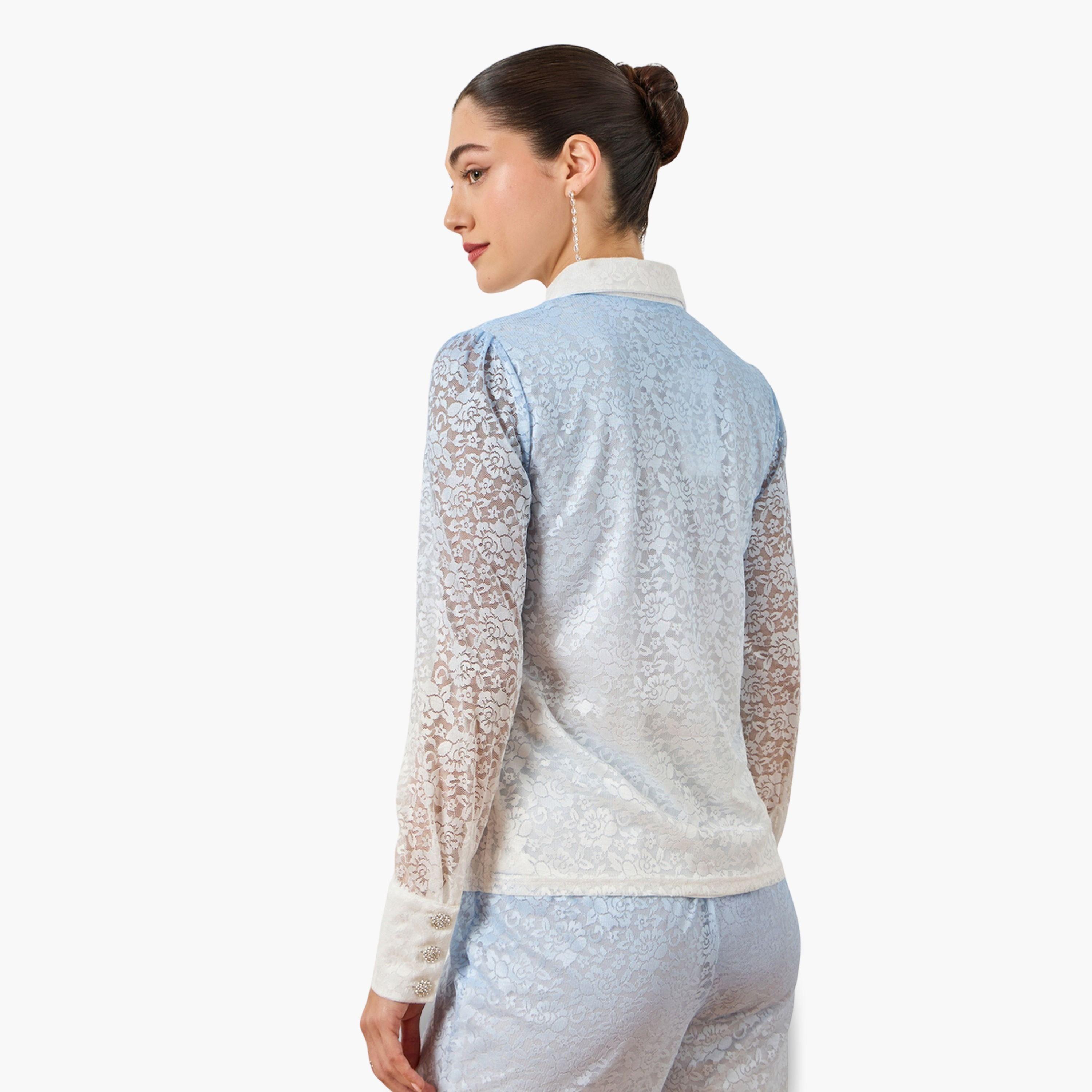بلوزة دانتيل بطبعة أومبري زرقاء-women-clothing-shirtsandblouses-shirts-image-5