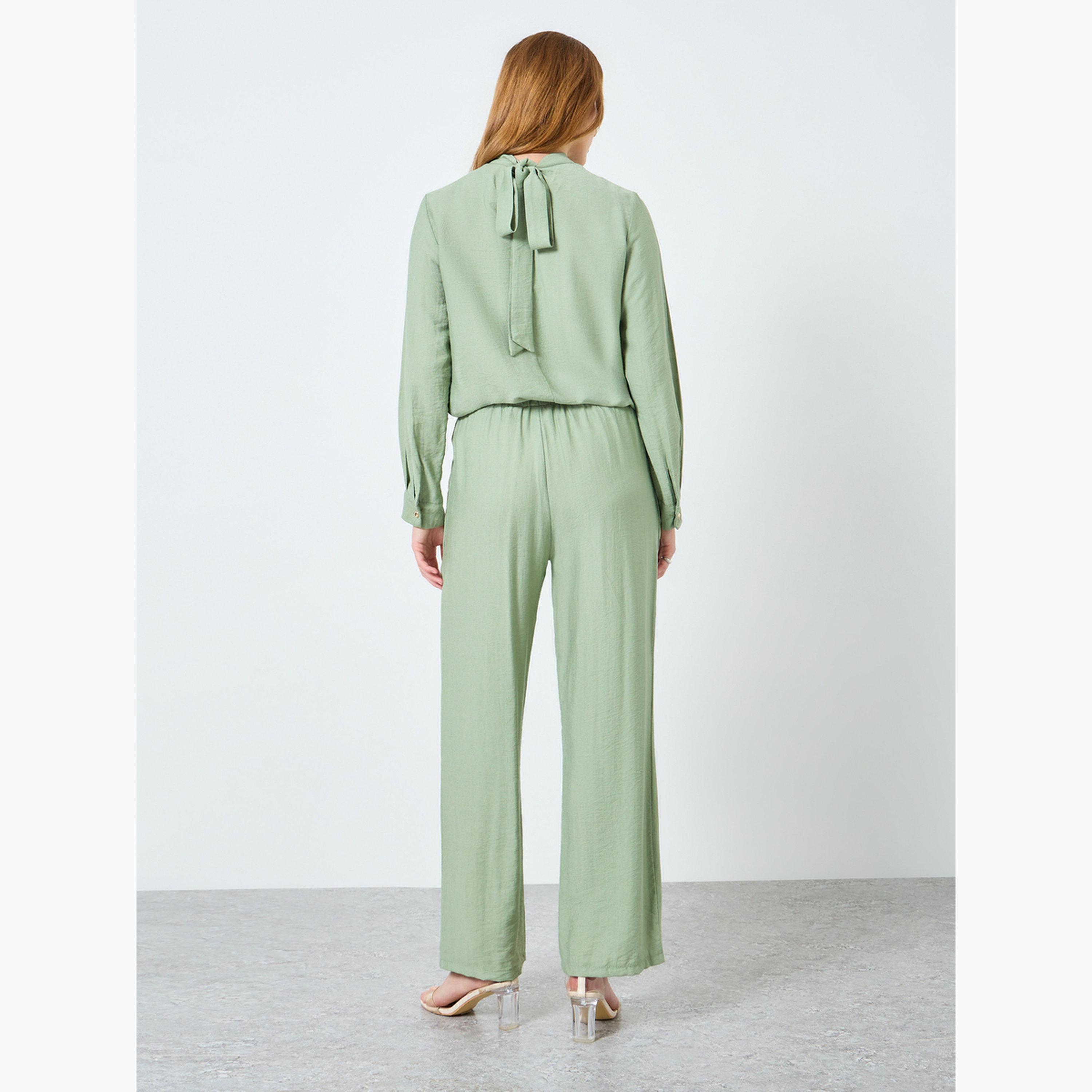 Take Two Women Solid High Neck Top and Pants Co-Ords-women-clothing-coordsets-image-4