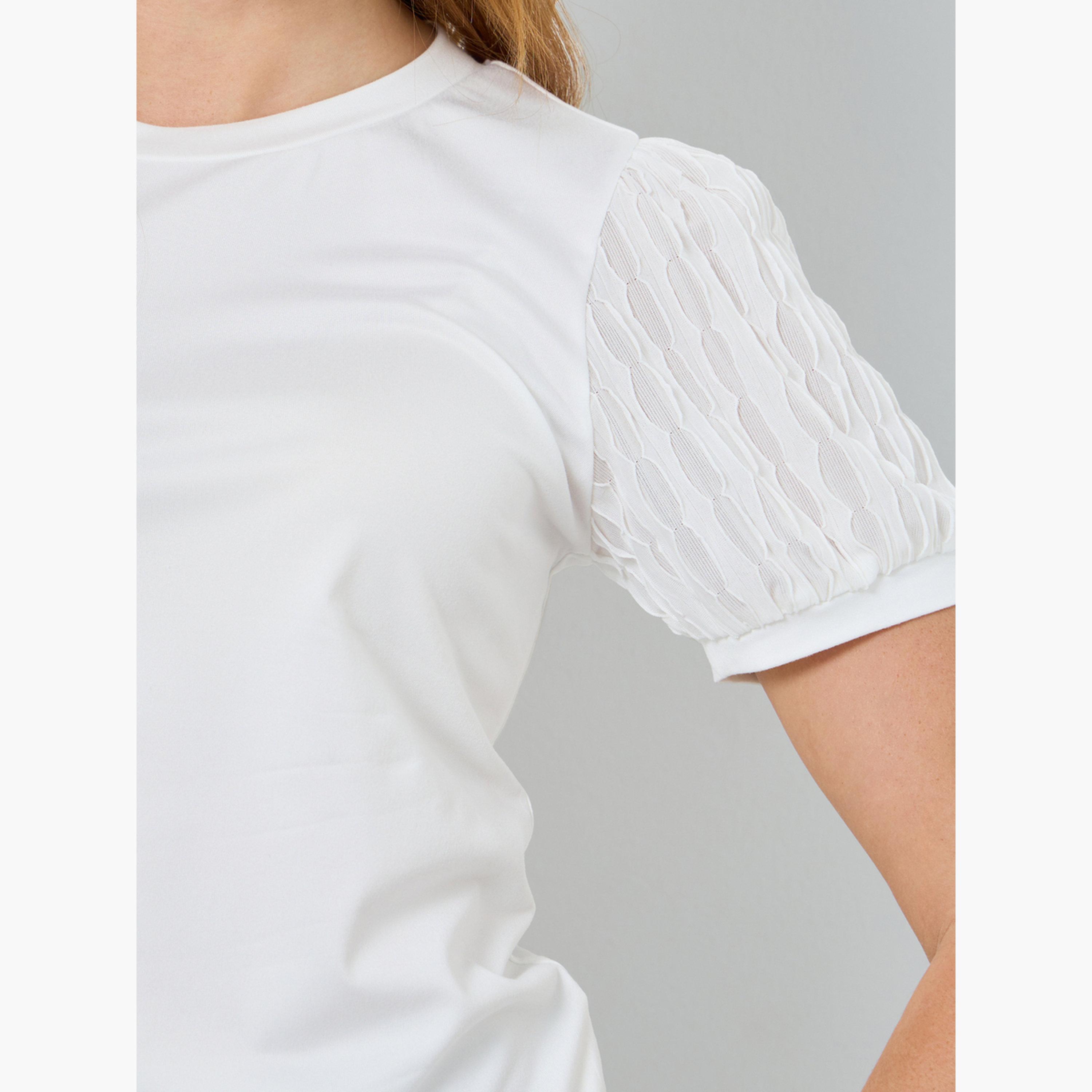 Take Two Women Solid Lace Puff Sleeve Top-women-clothing-shirtsandblouses-blouses-image-4