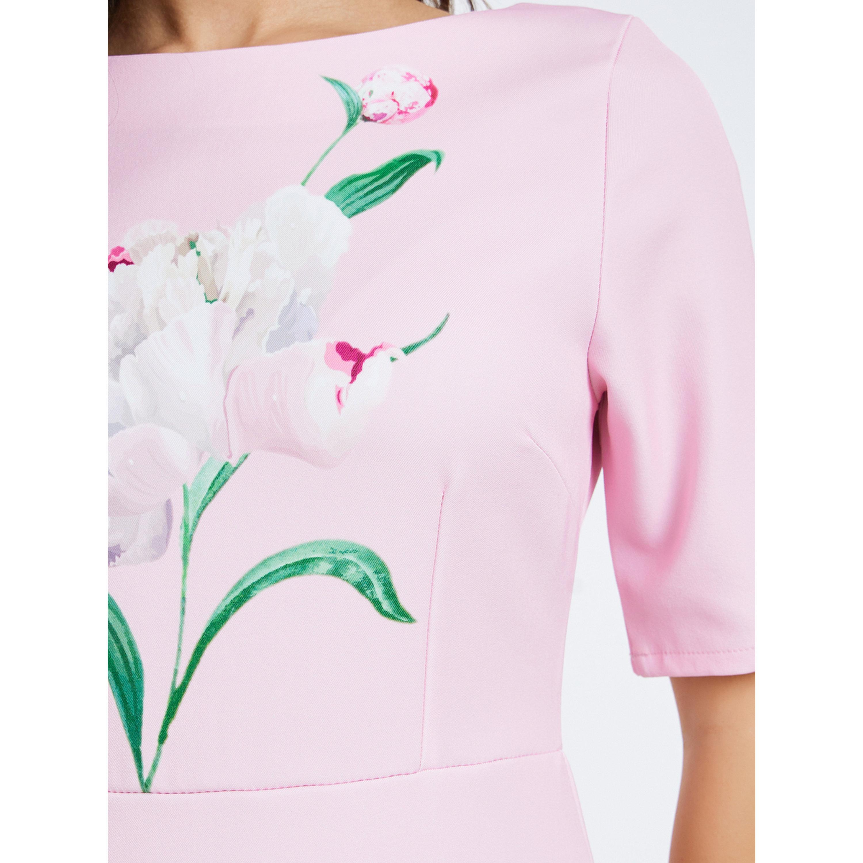 Styli Women Pink Floral Print A-Line Midi Dress-women-clothing-dresses-image-5