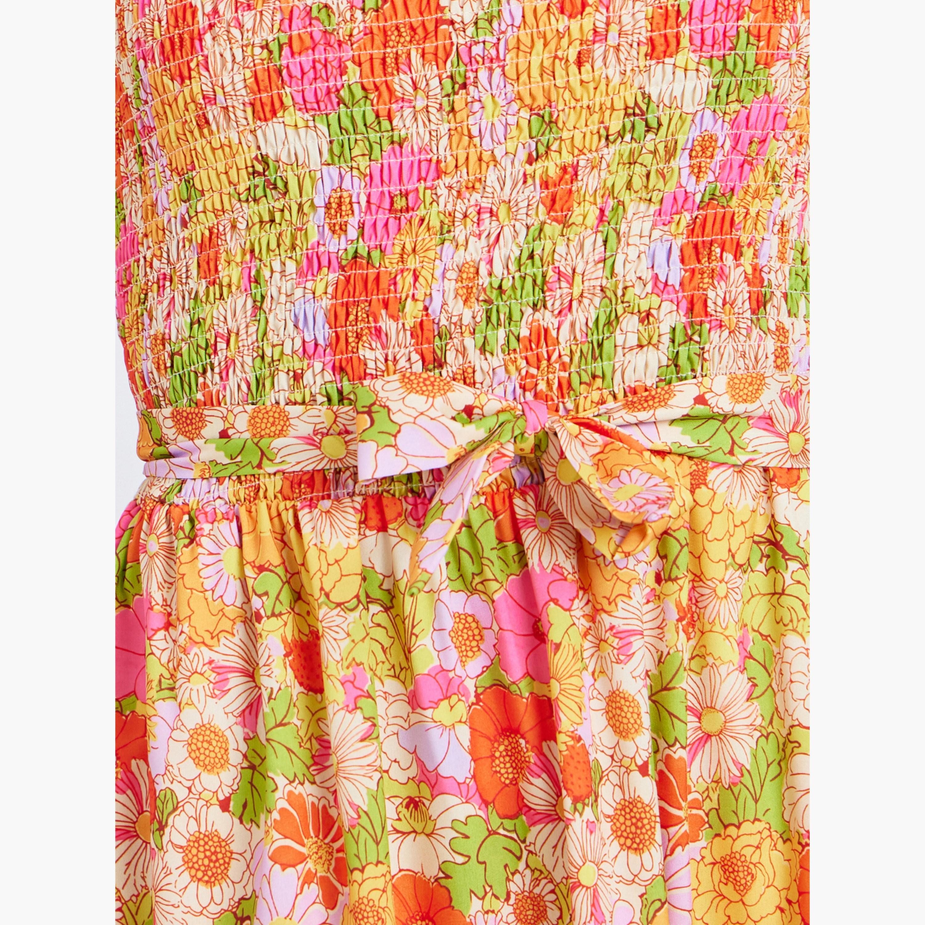 فستان طويل بحمالات وطبعة زهور وتفاصيل سموكينج-women-clothing-dresses-image-5