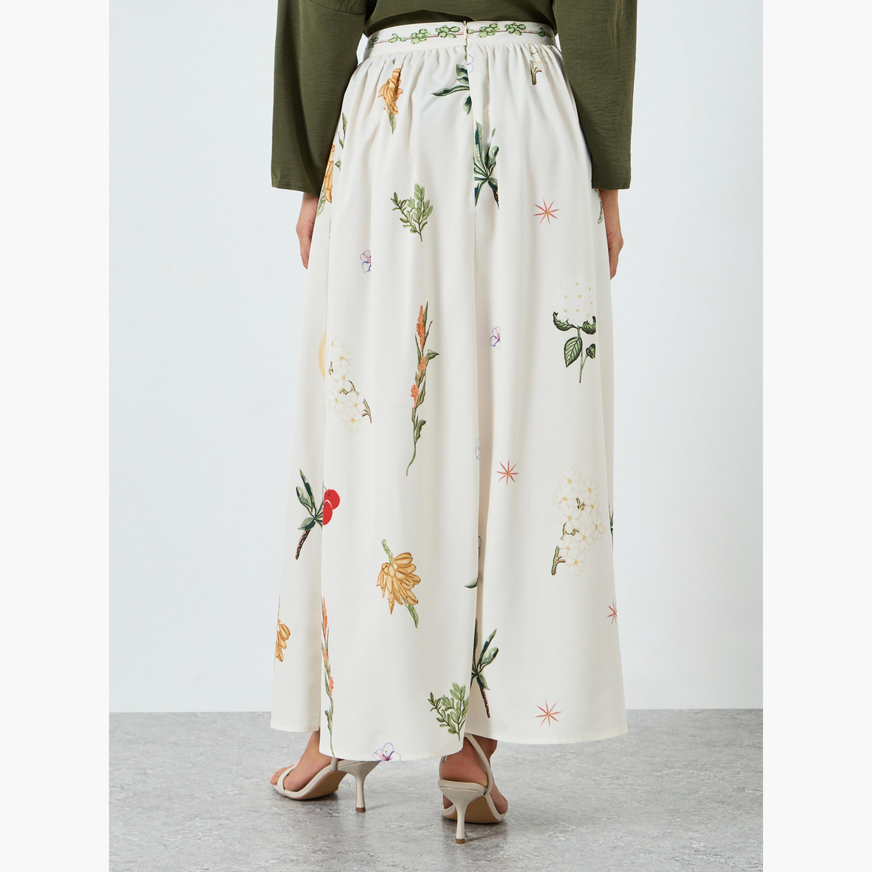 Take Two Women Floral Print A-Line Maxi Skirt-women-clothing-bottoms-skirts-image-4