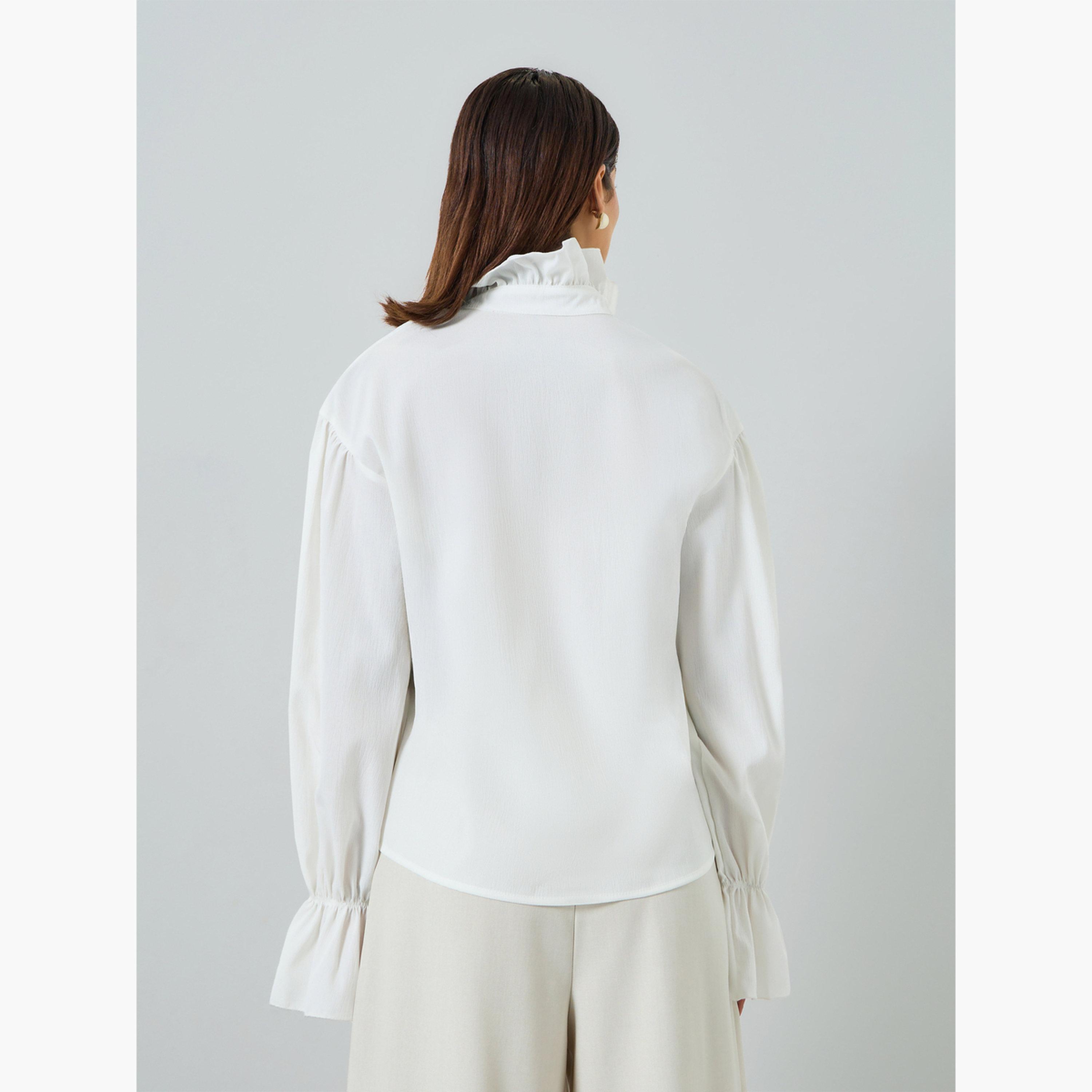 بلوزةة بيضاء طويلة بتفاصيل كشكش-women-clothing-shirtsandblouses-blouses-image-6