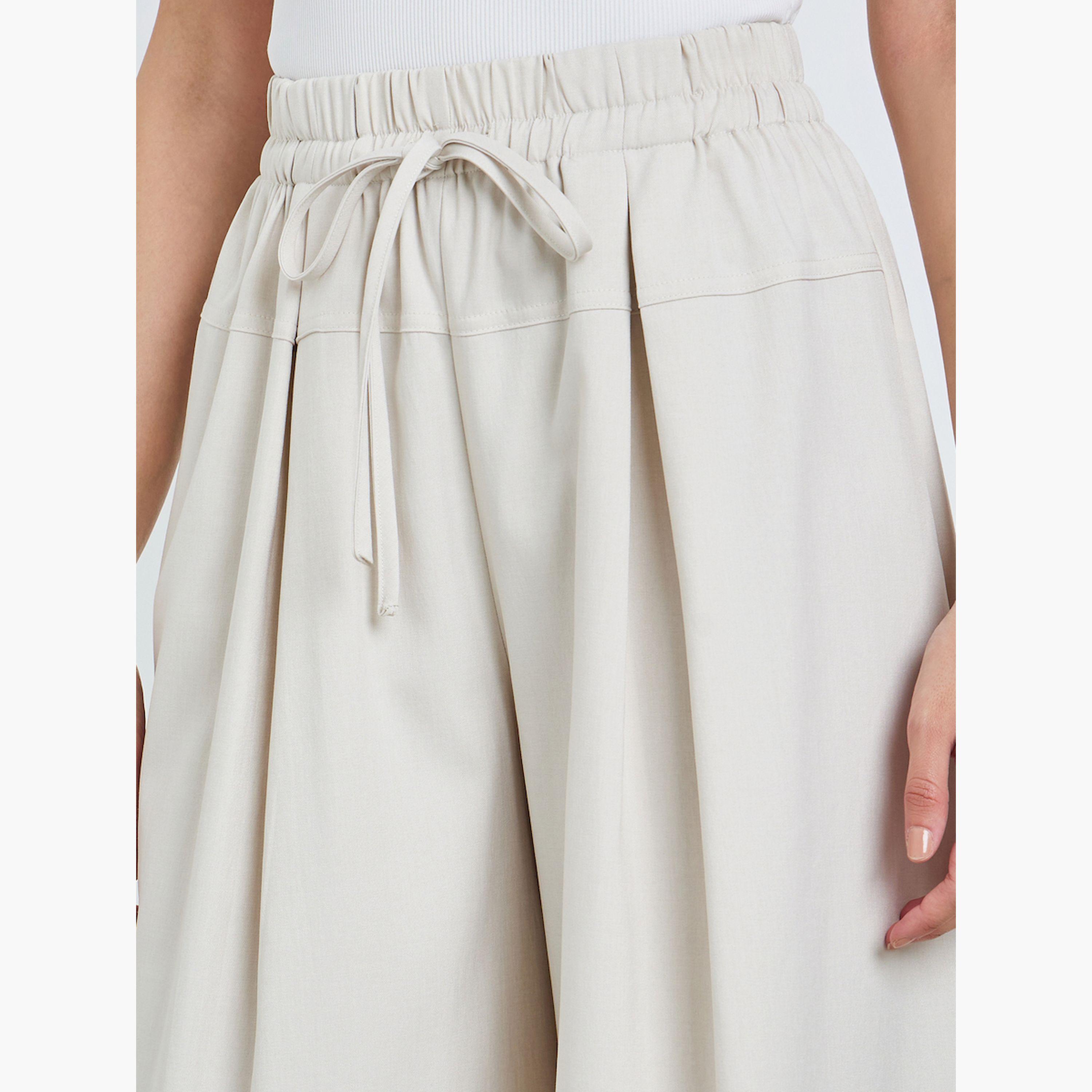 Take Two Beige Wide Leg Pants with Drawstring-women-clothing-bottoms-trousers-image-3