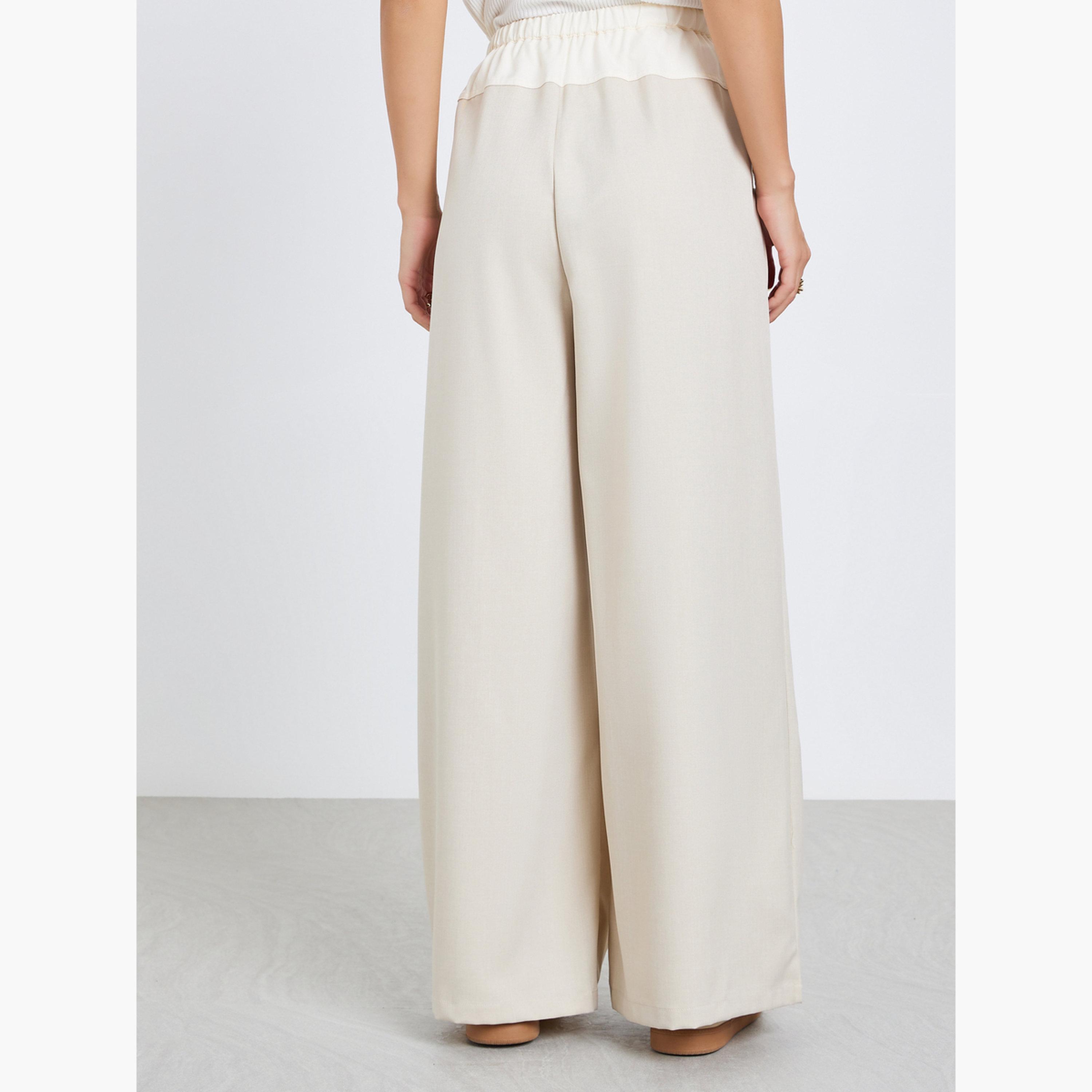 Take Two Women Beige Wide Leg Trousers-women-clothing-bottoms-joggers-image-4