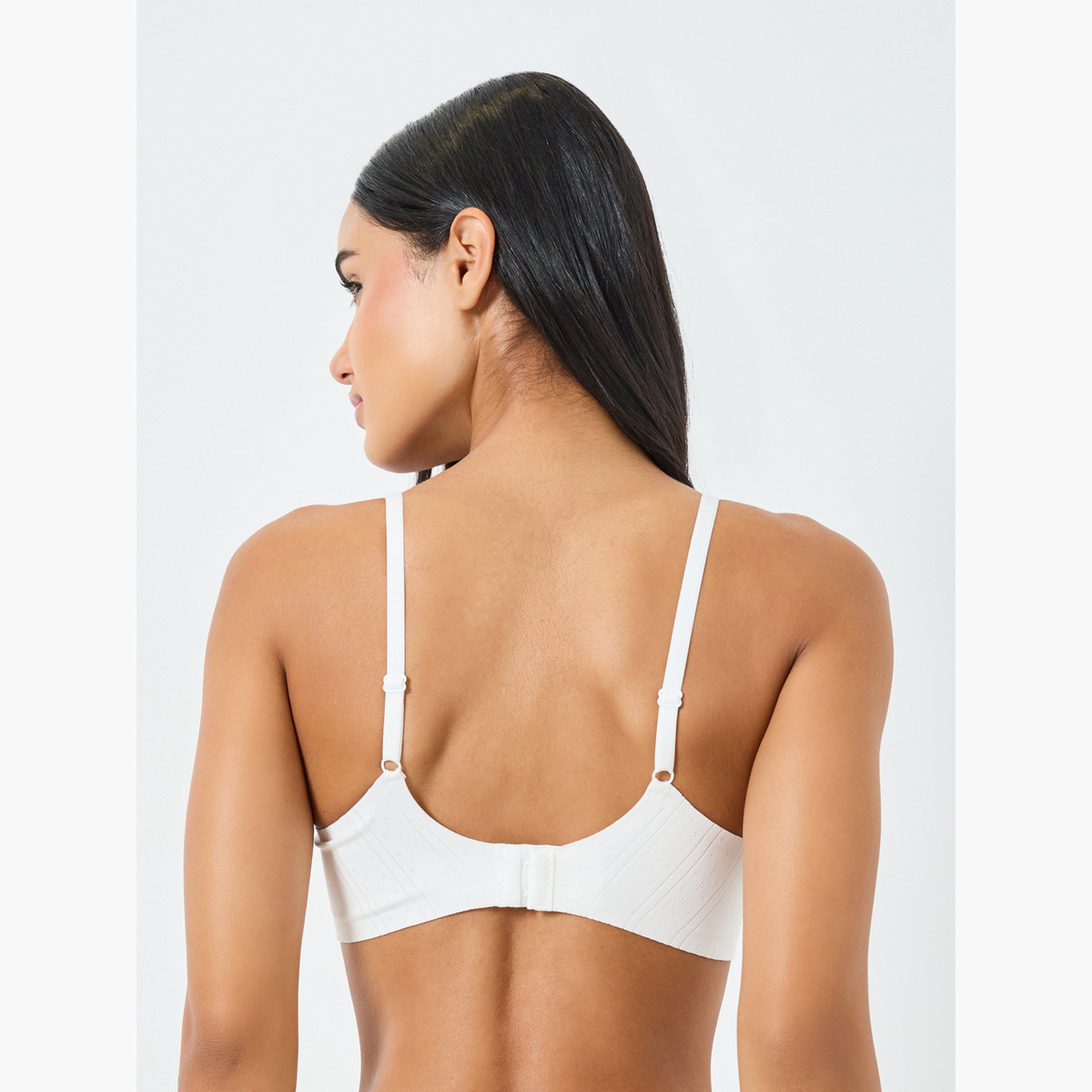 طقم 2 حمالة صدر تيشيرت بوينتيل بتفاصيل فيونكة-women-clothing-lingerie-bras-image-6