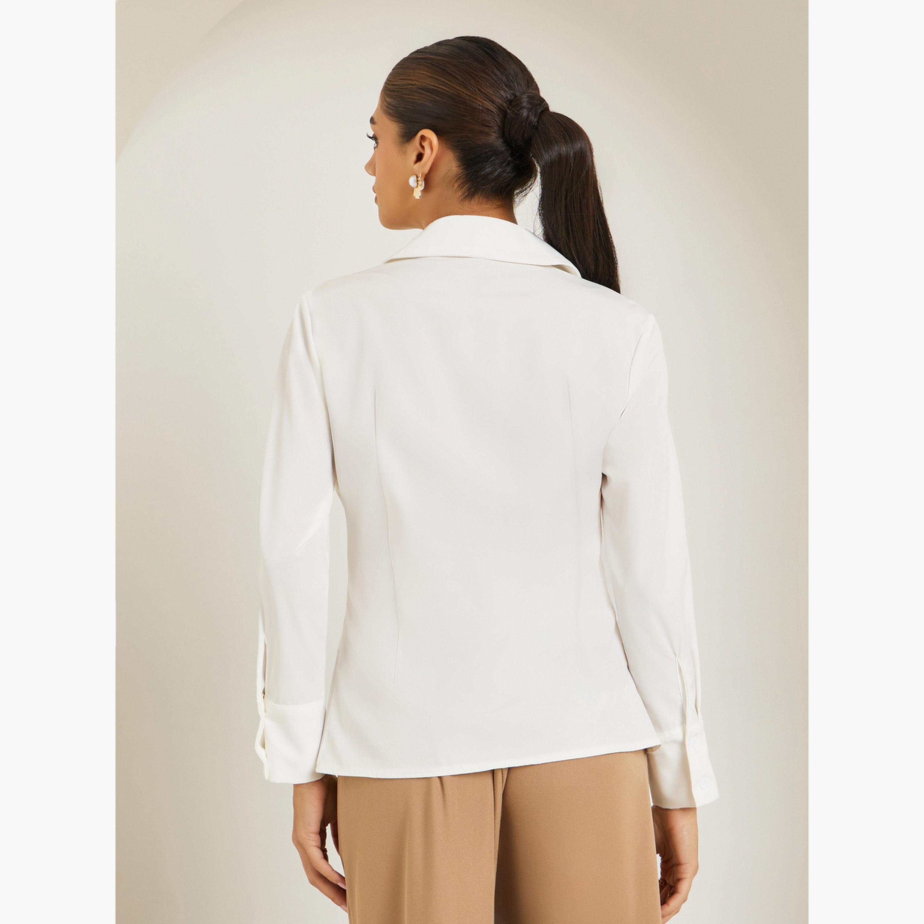 Styli Women White Long Sleeve Shirt-women-clothing-shirtsandblouses-blouses-image-5