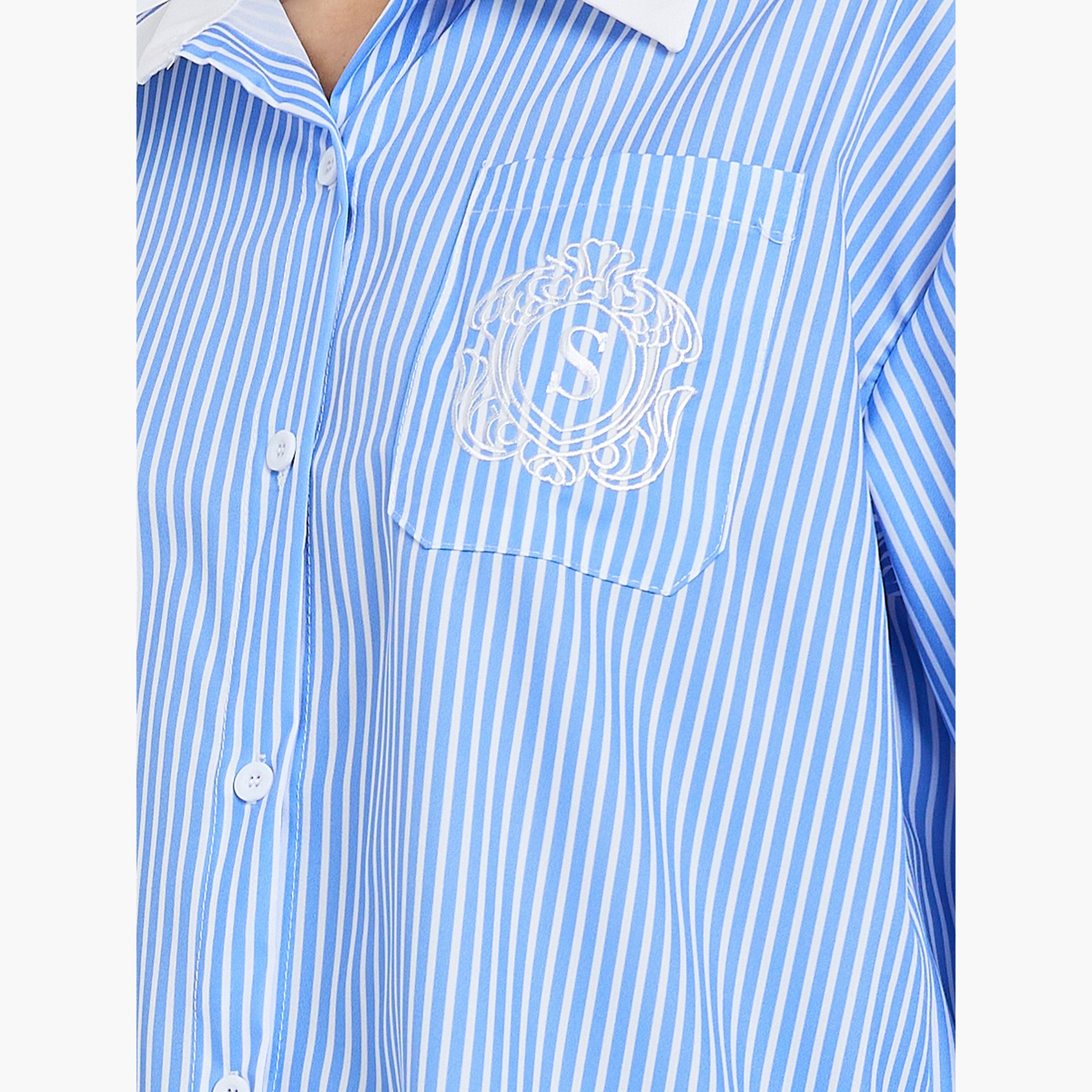 بلوزة مخططة بقصة واسعة-women-clothing-shirtsandblouses-shirts-image-4