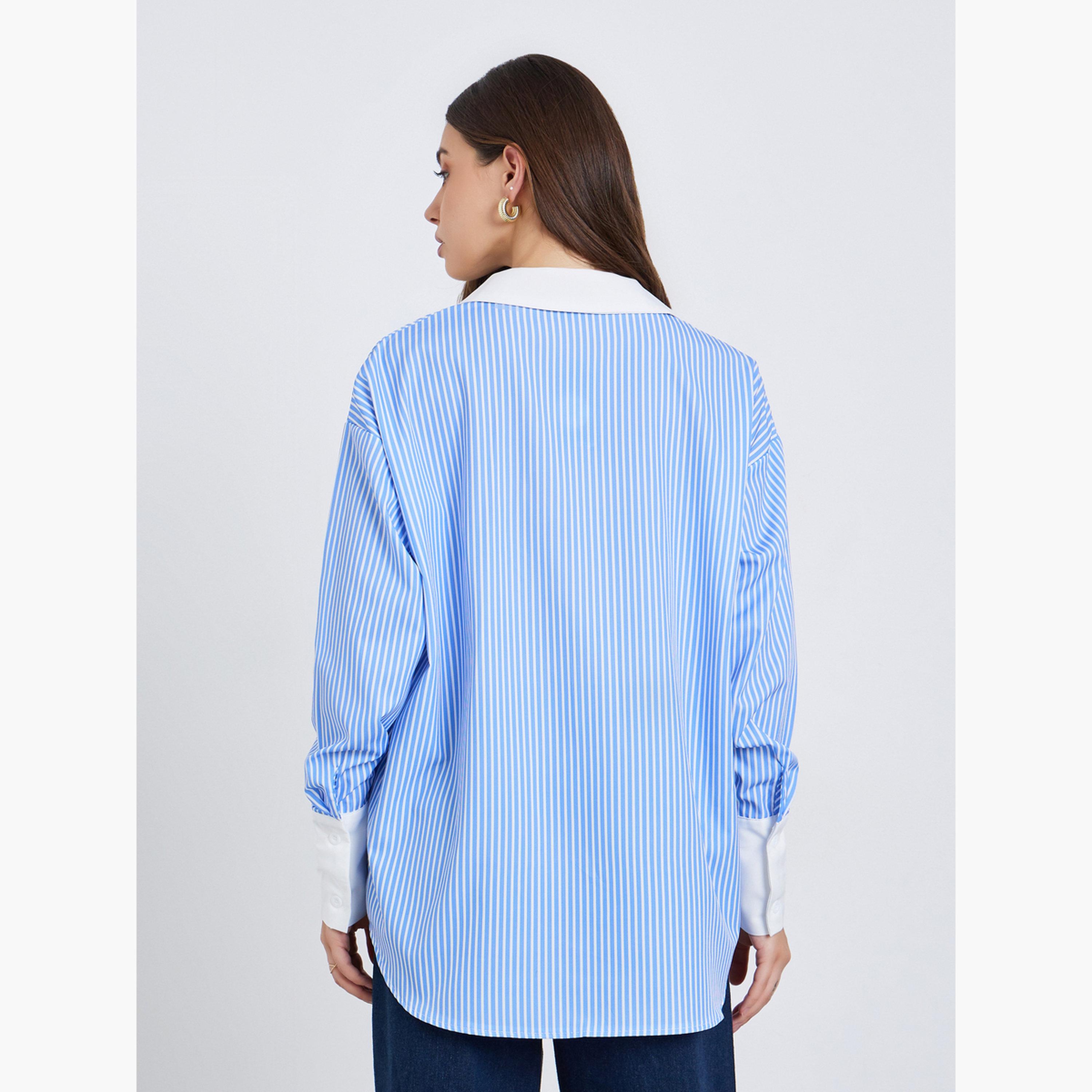 بلوزة مخططة بقصة واسعة-women-clothing-shirtsandblouses-shirts-image-5