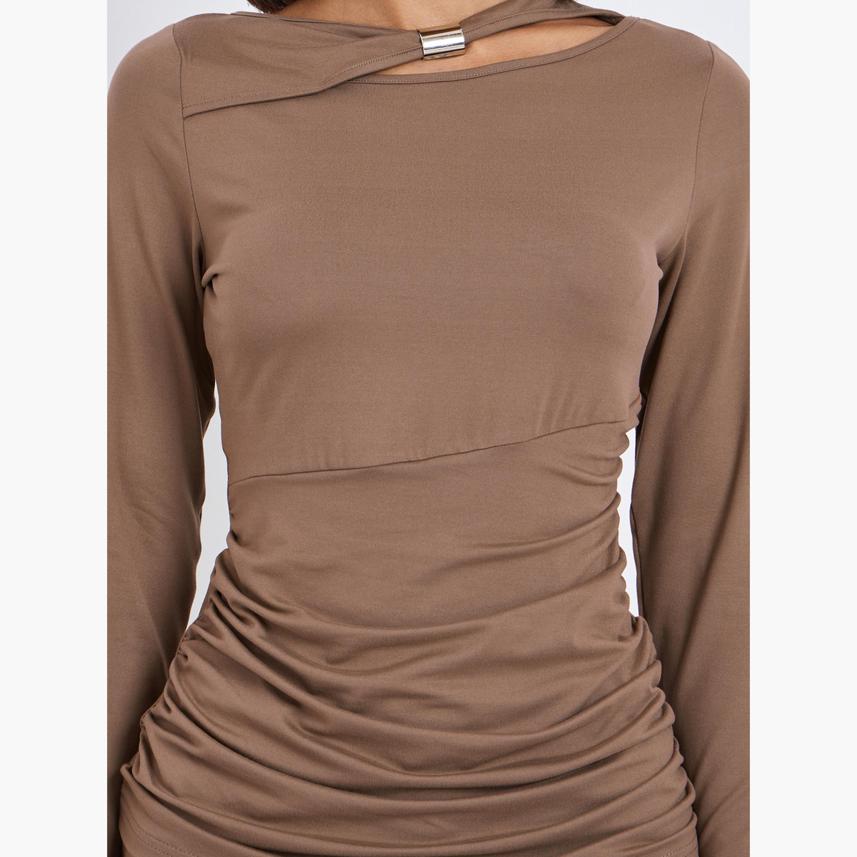 فستان ميدي ضيق مُطوى-women-clothing-dresses-image-5