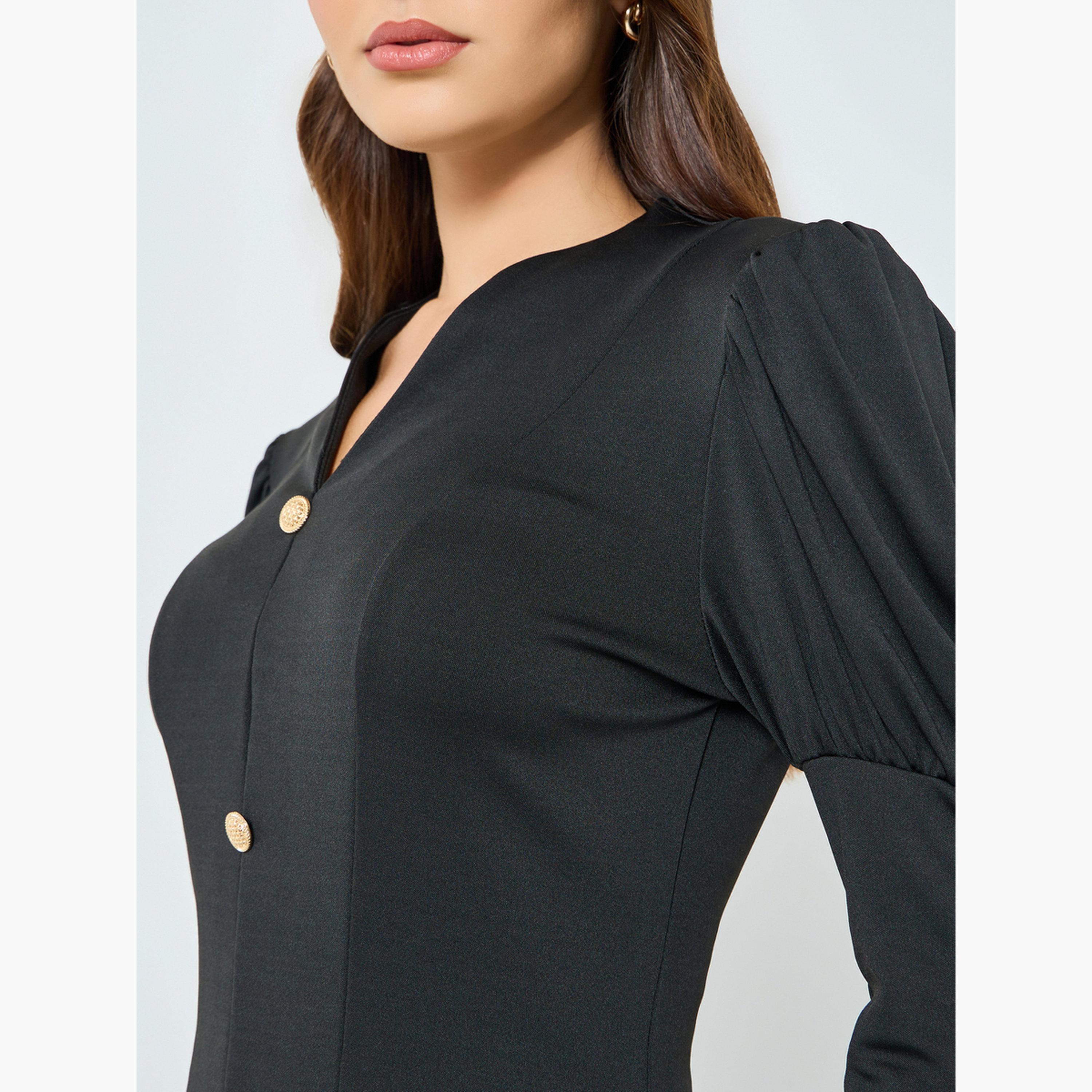 فستان قصير بأزرار-women-clothing-dresses-image-4