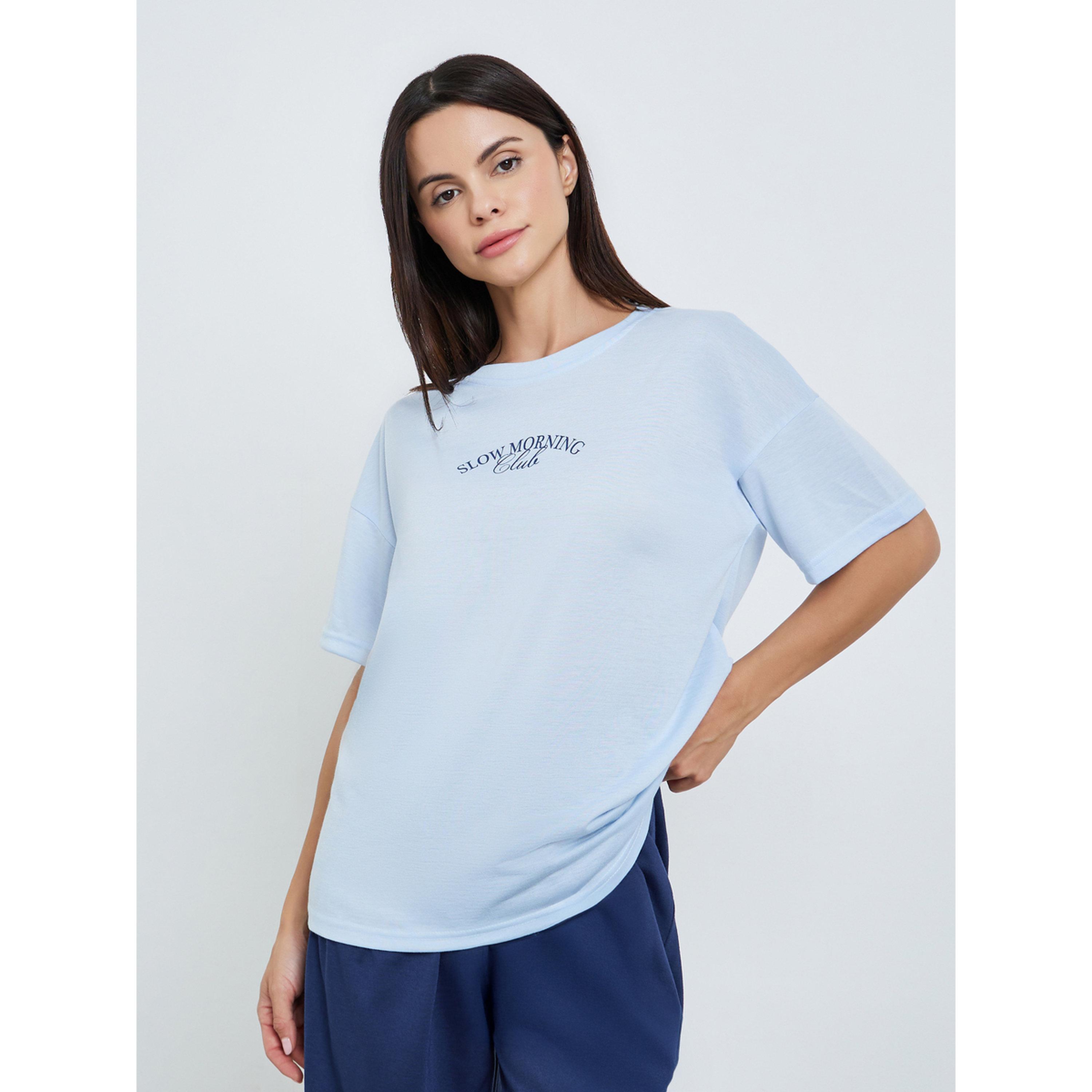 طقم بيجاما من بنطال وتيشيرت مطبوع للنساء-women-clothing-nightwear-pyjamas-longsets-image-3