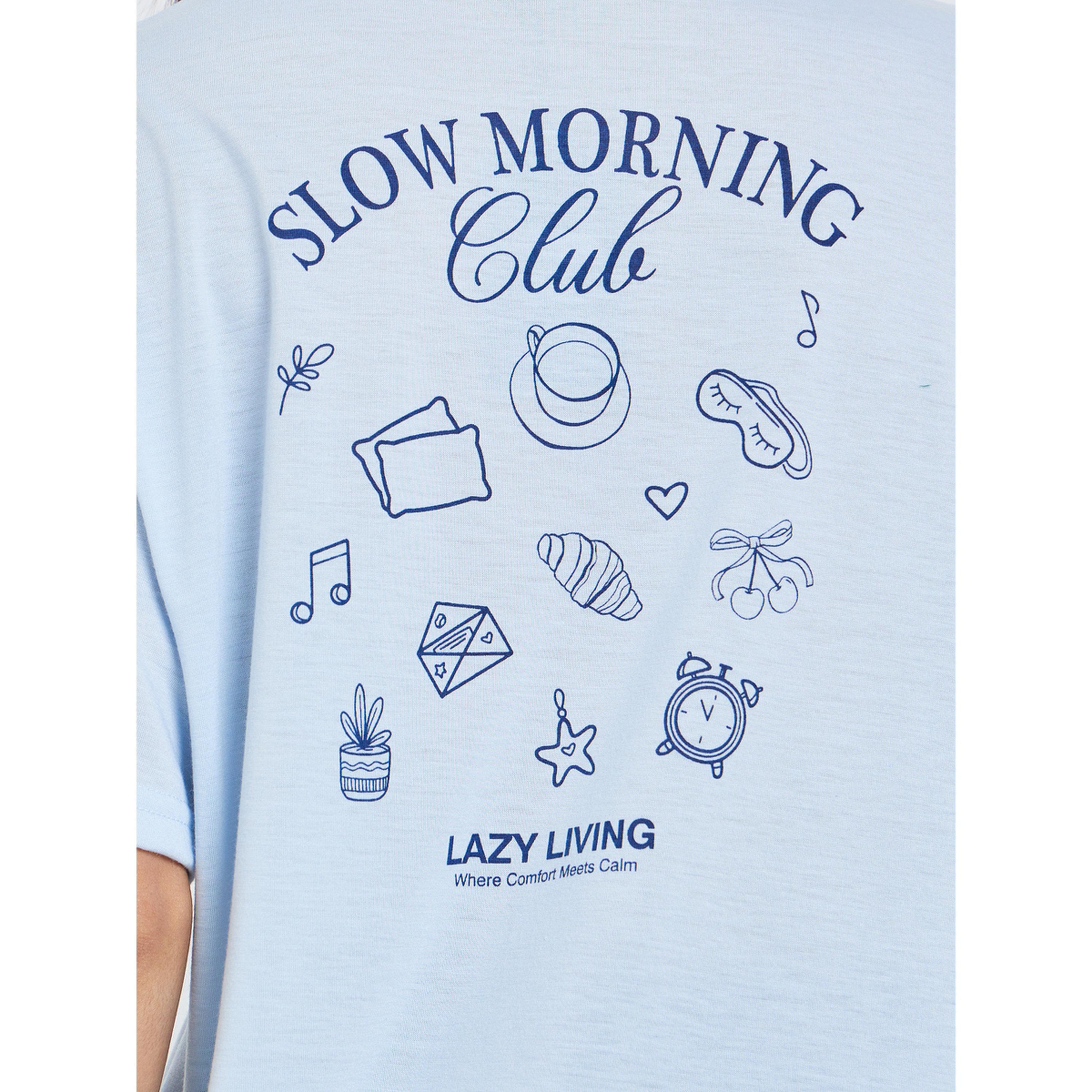 طقم بيجاما من بنطال وتيشيرت مطبوع للنساء-women-clothing-nightwear-pyjamas-longsets-image-5