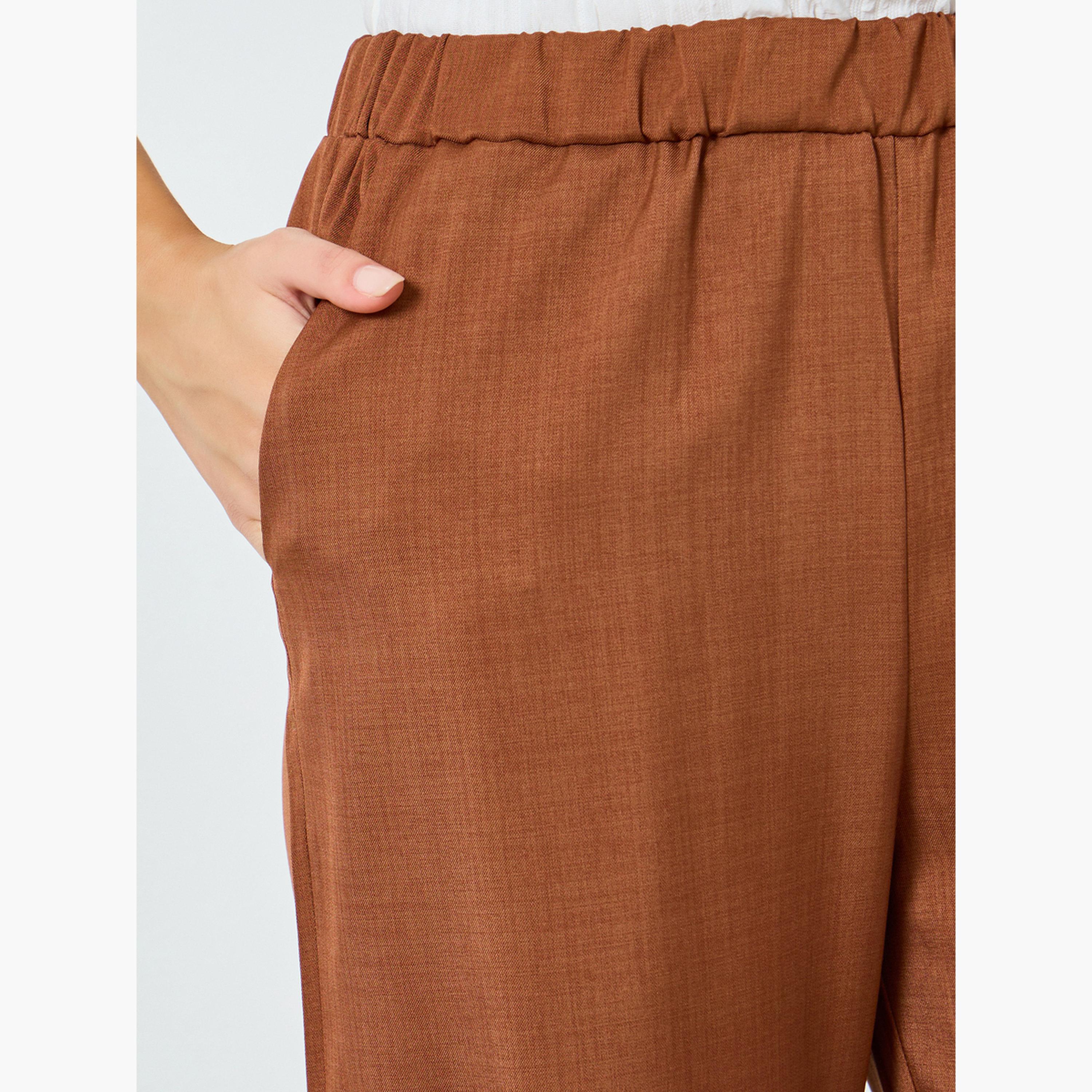 Styli Women Brown Wide Leg Pants-women-clothing-bottoms-joggers-image-3