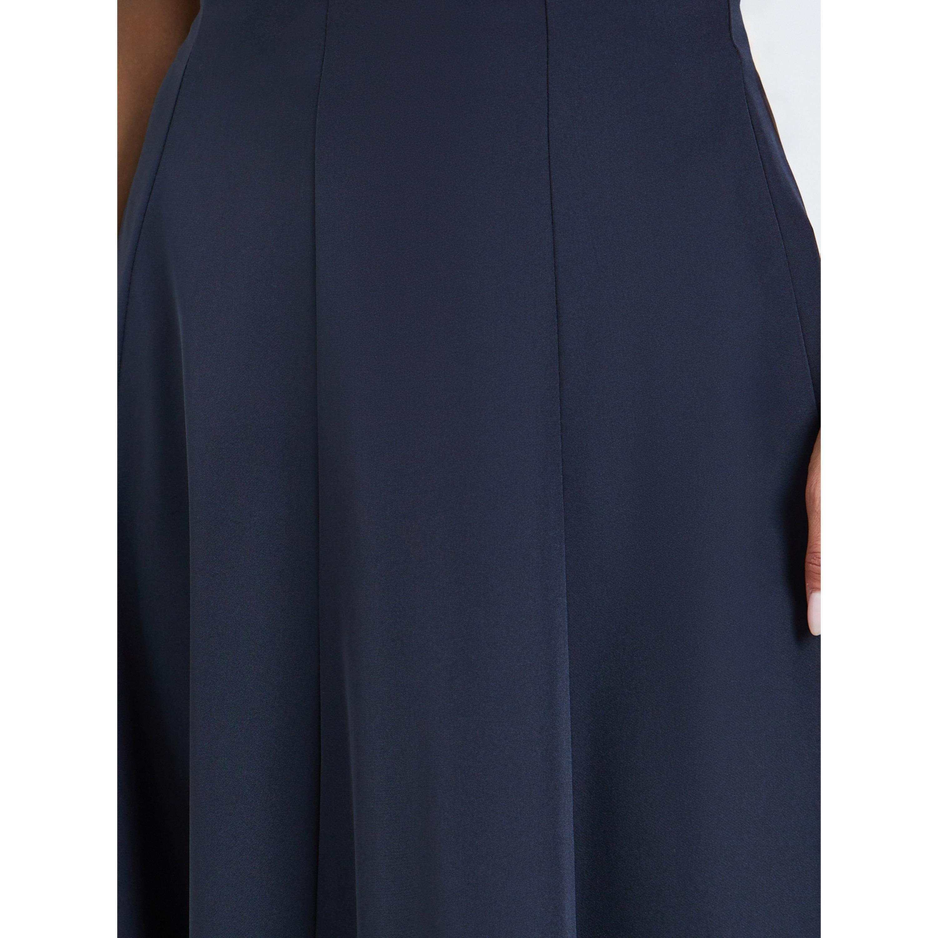 Styli Women Dark Blue A-Line Maxi Skirt-women-clothing-bottoms-skirts-image-3