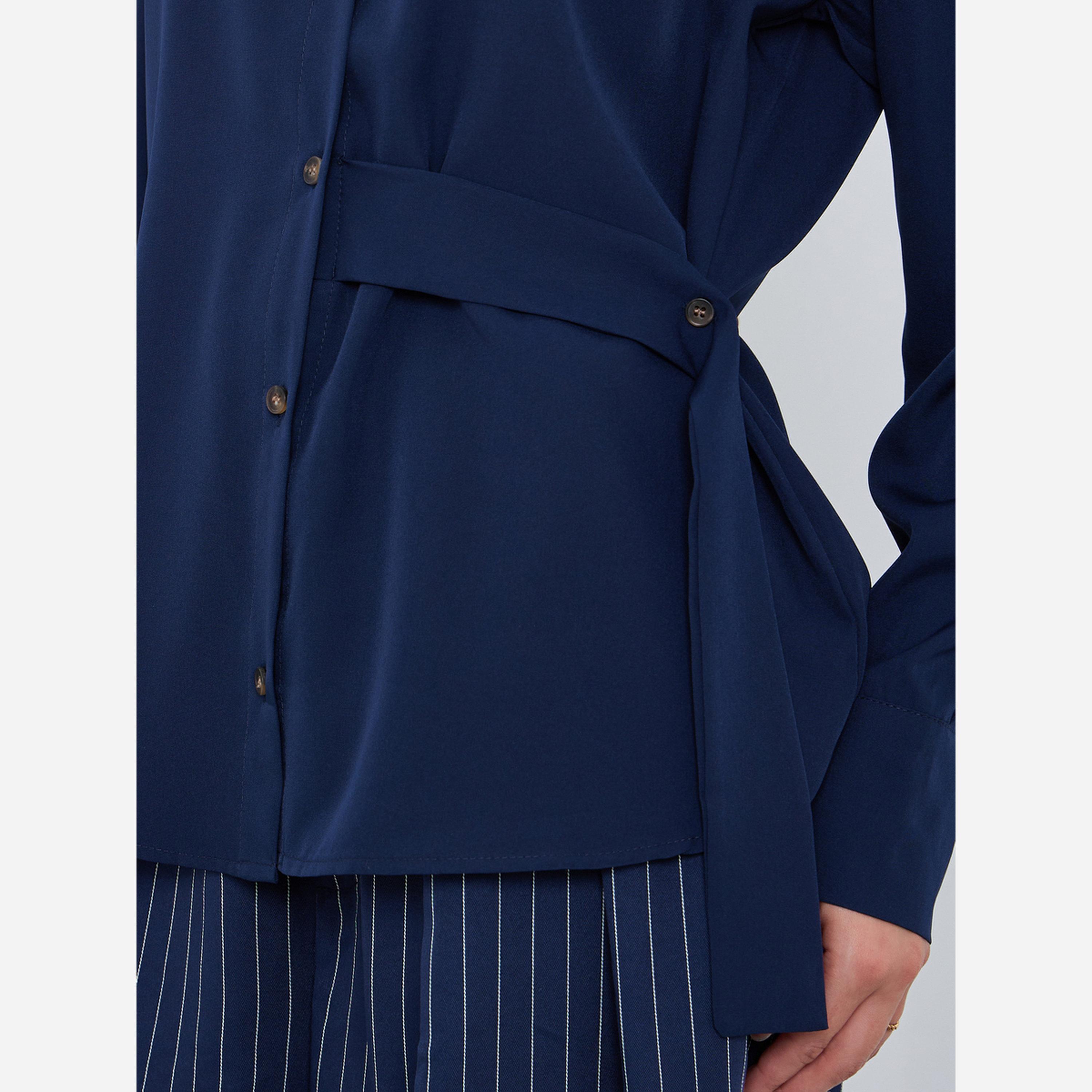 Styli Solid Asymmetric Button-Decorated Oversize Shirt-women-clothing-shirtsandblouses-shirts-image-4