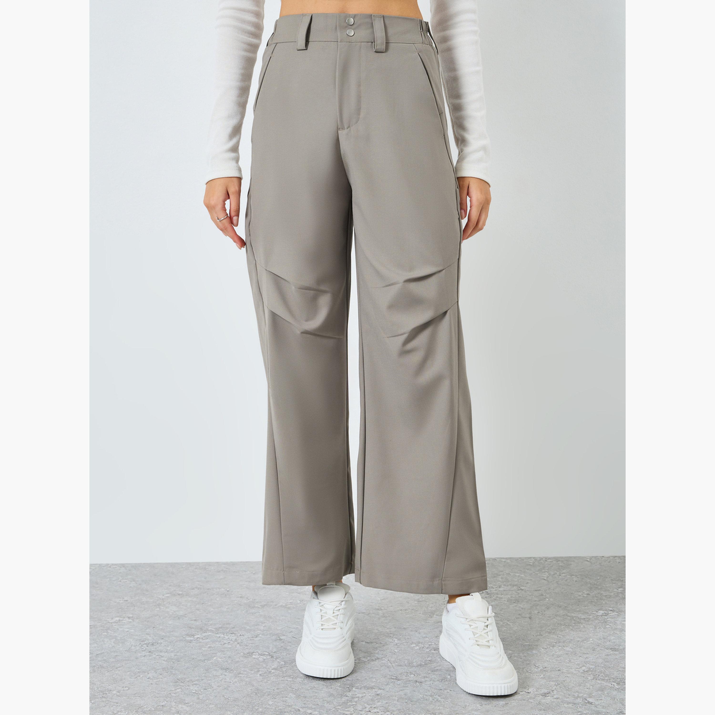 Styli Women Khaki Loose Fit Pants-women-clothing-bottoms-joggers-image-1