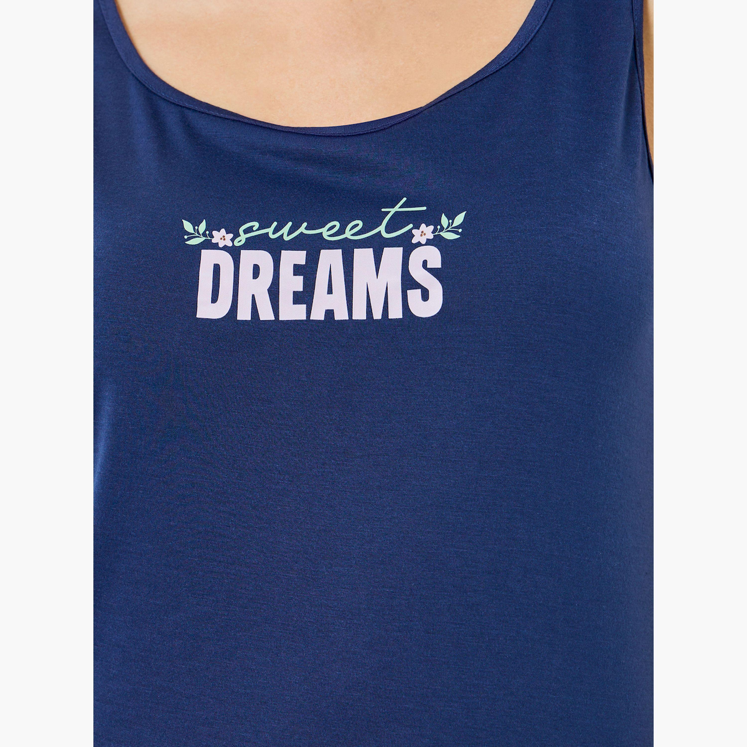 Styli Sweet Dreams Slogan Tank and Stripe Ditsy Pyjama Set-women-clothing-nightwear-pyjamas-longsets-image-6