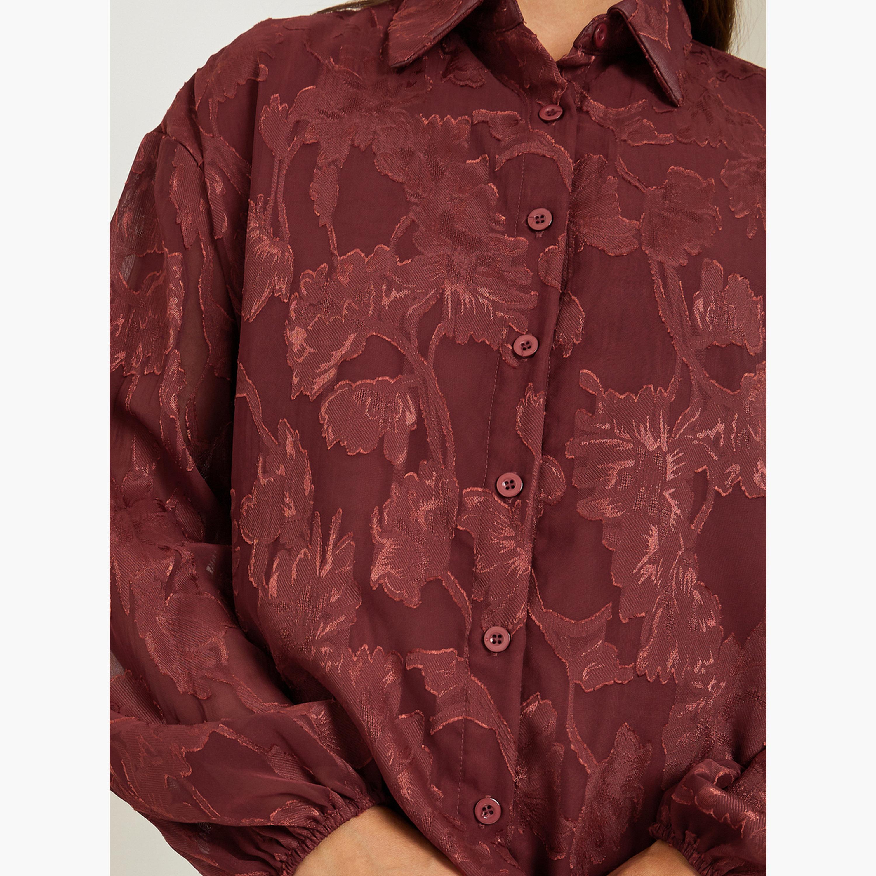 طقم منسق من قميص وبنطال جاكار-women-clothing-coordsets-image-3