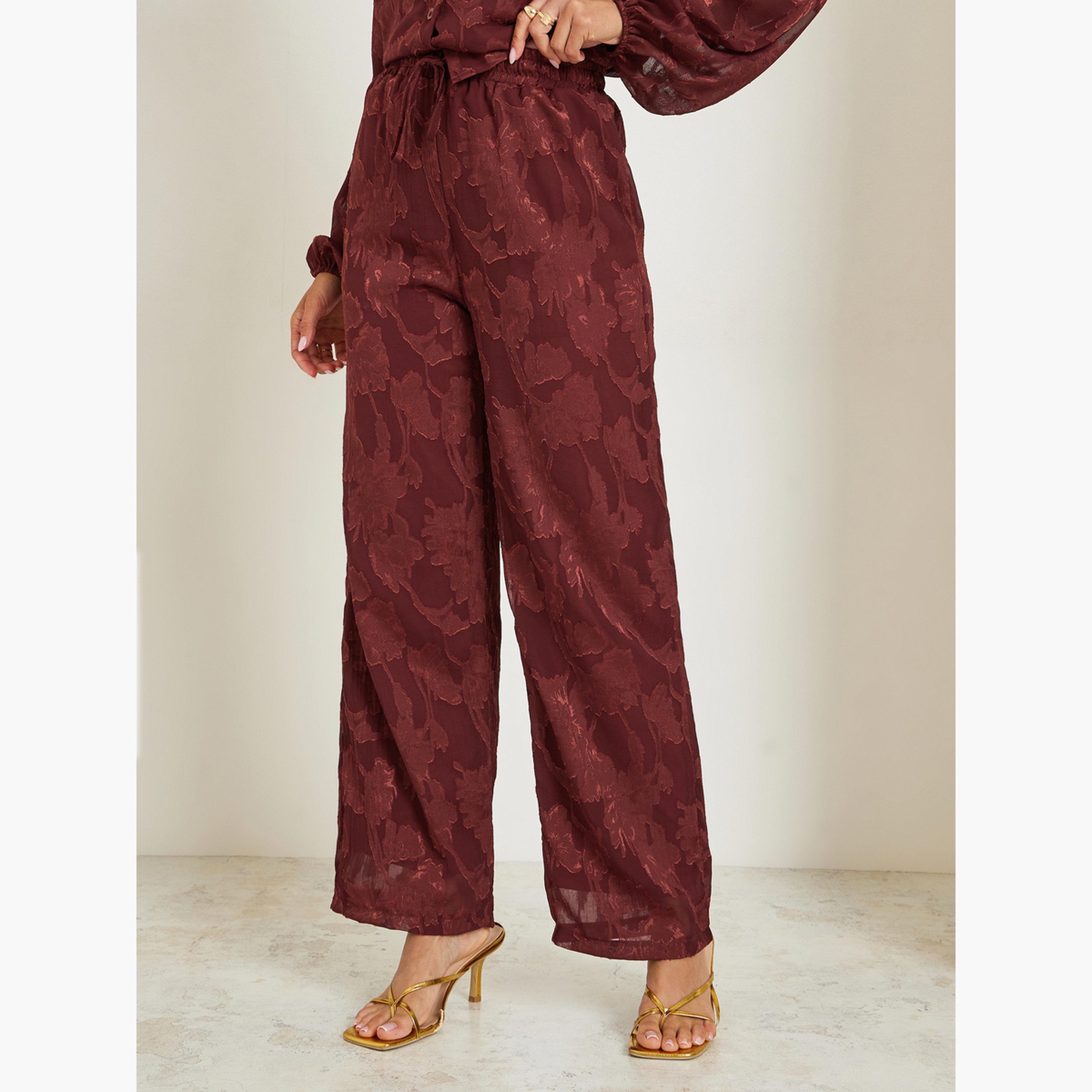 طقم منسق من قميص وبنطال جاكار-women-clothing-coordsets-image-4