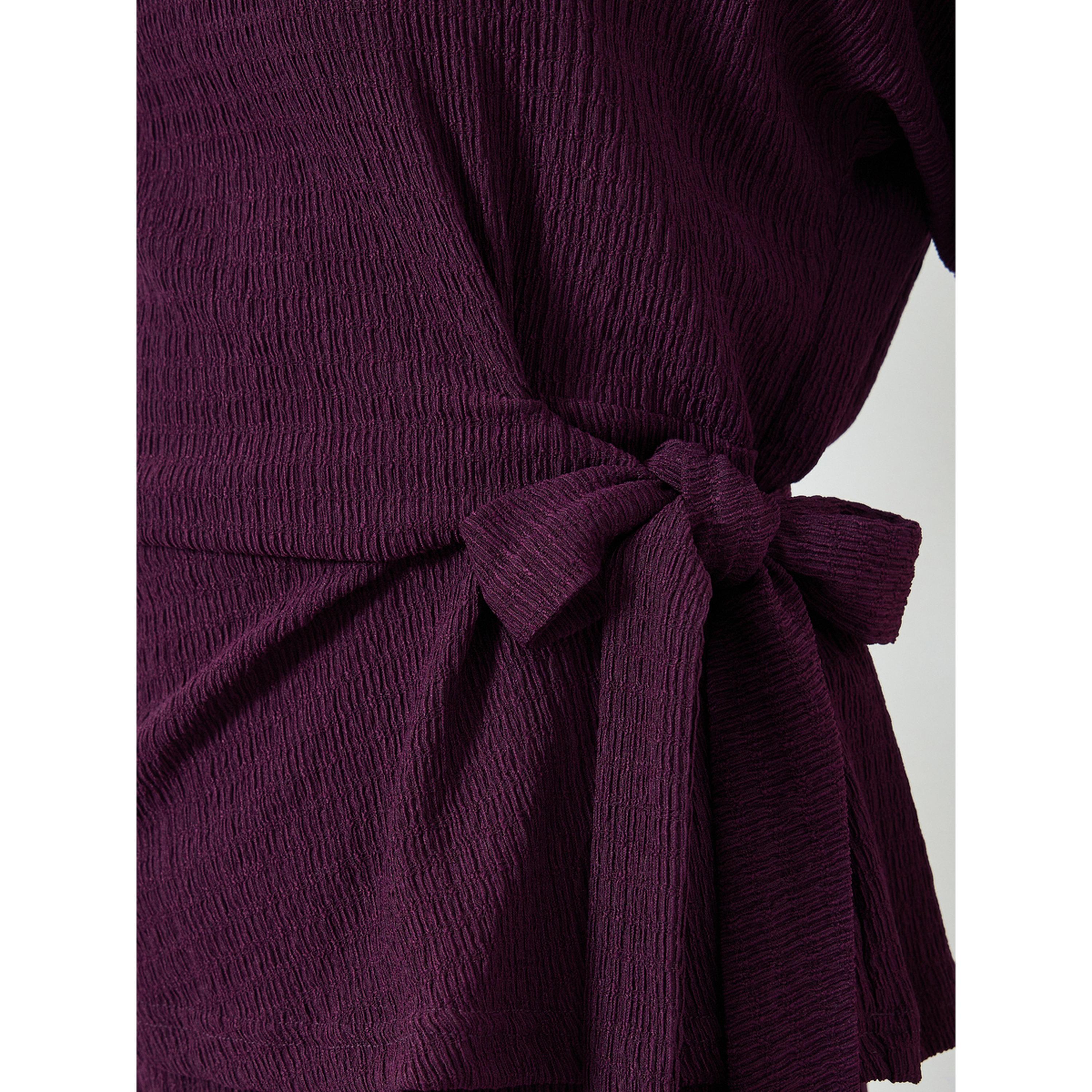 طقم من بلوزة بارزة الملمس وبنطال بأرجل واسعة-women-clothing-coordsets-image-3