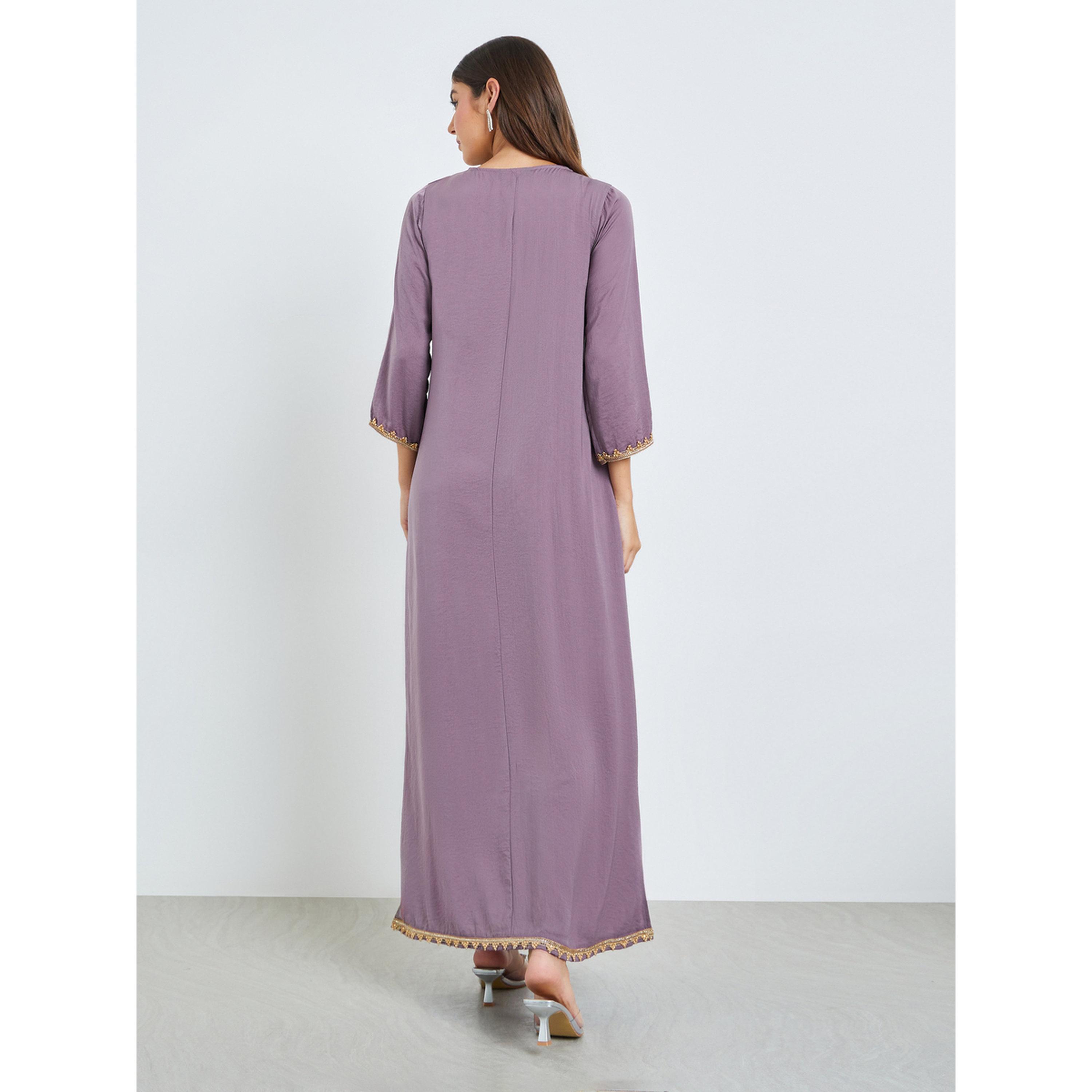 ستايلي - جلابية مطرزة بالخرز باللون الأرجواني-women-arabicclothing-jalabiyas-image-4