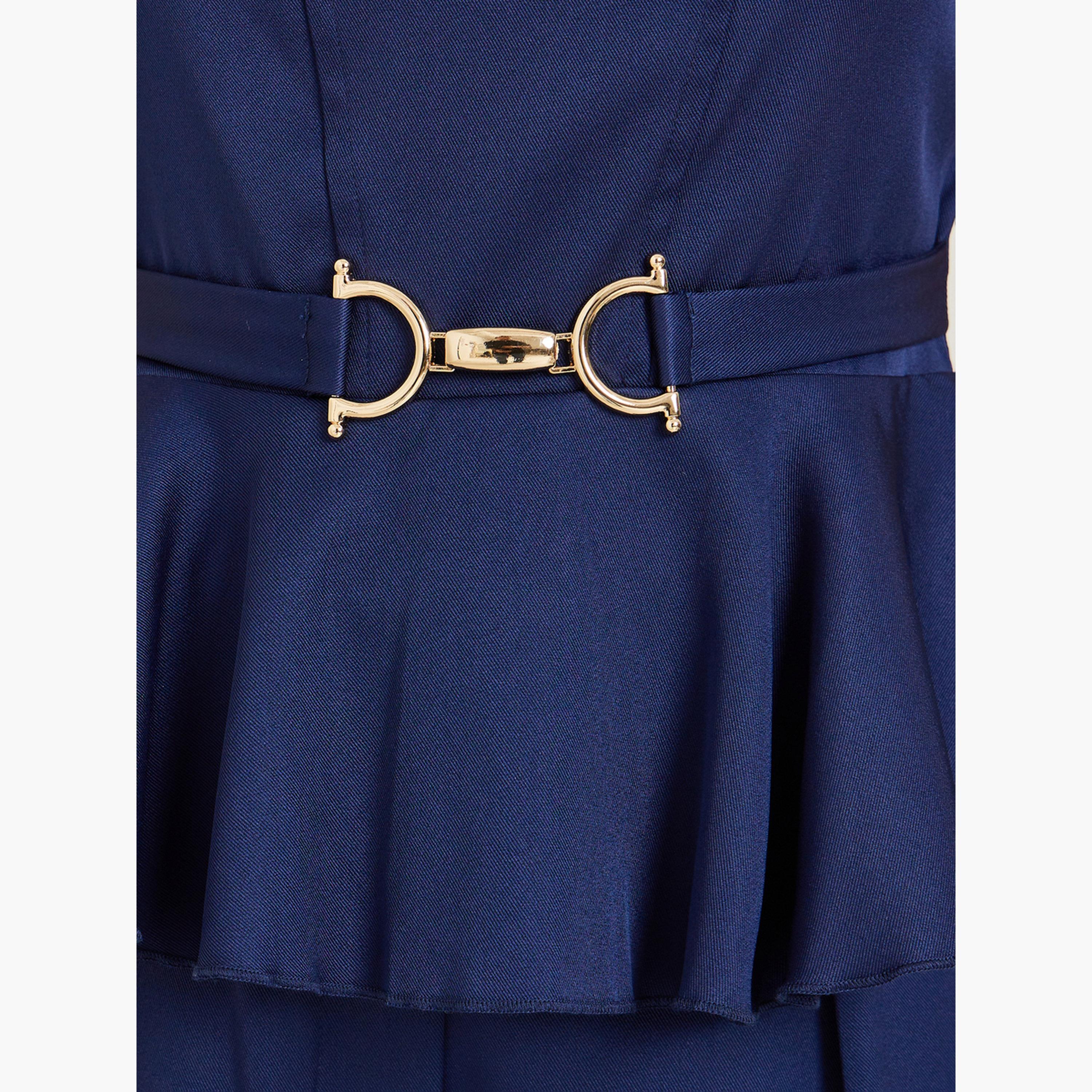 Styli Women Belted Peplum Top and Wide Leg Trousers Co-Ords-women-clothing-coordsets-image-3