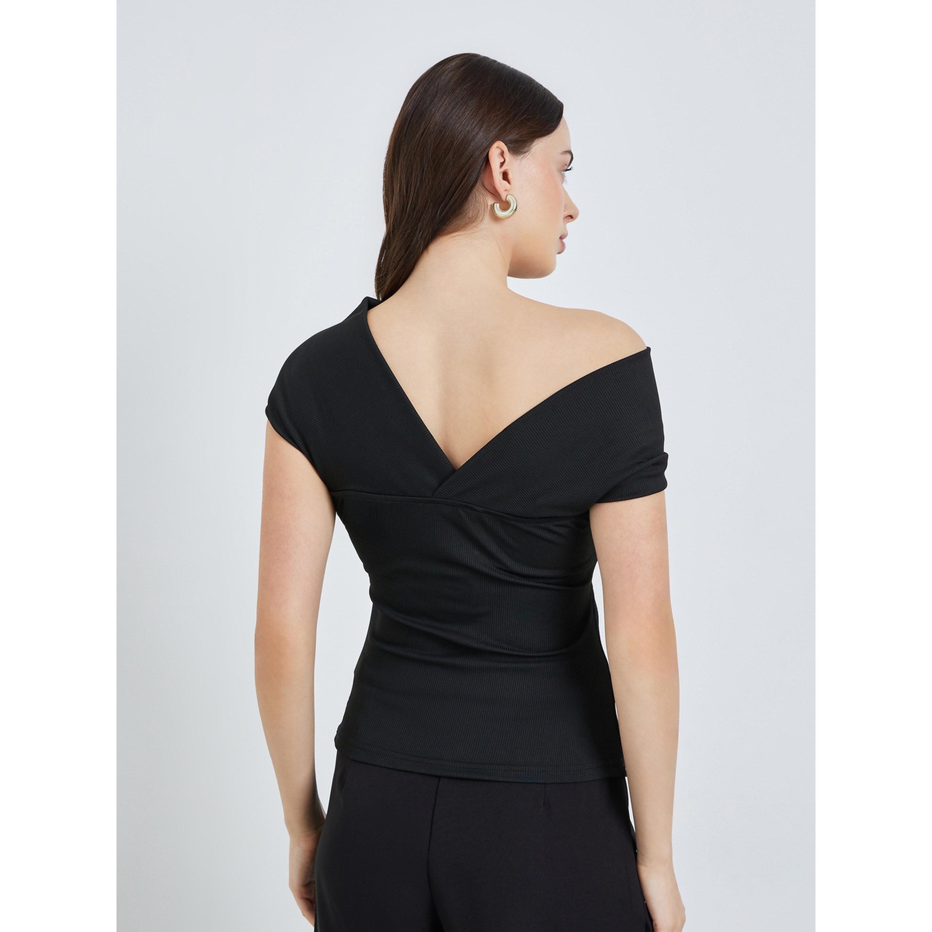 بلوزة محبوك ضيق بكتف واحد-women-clothing-shirtsandblouses-blouses-image-5