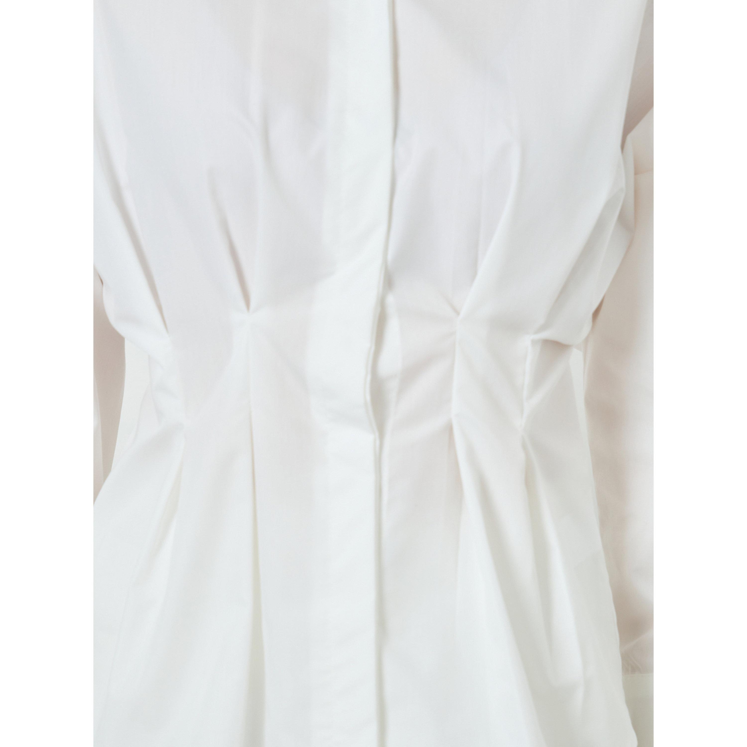 Styli Women White Long Sleeve Fold Pleated Shirt-women-clothing-shirtsandblouses-shirts-image-4