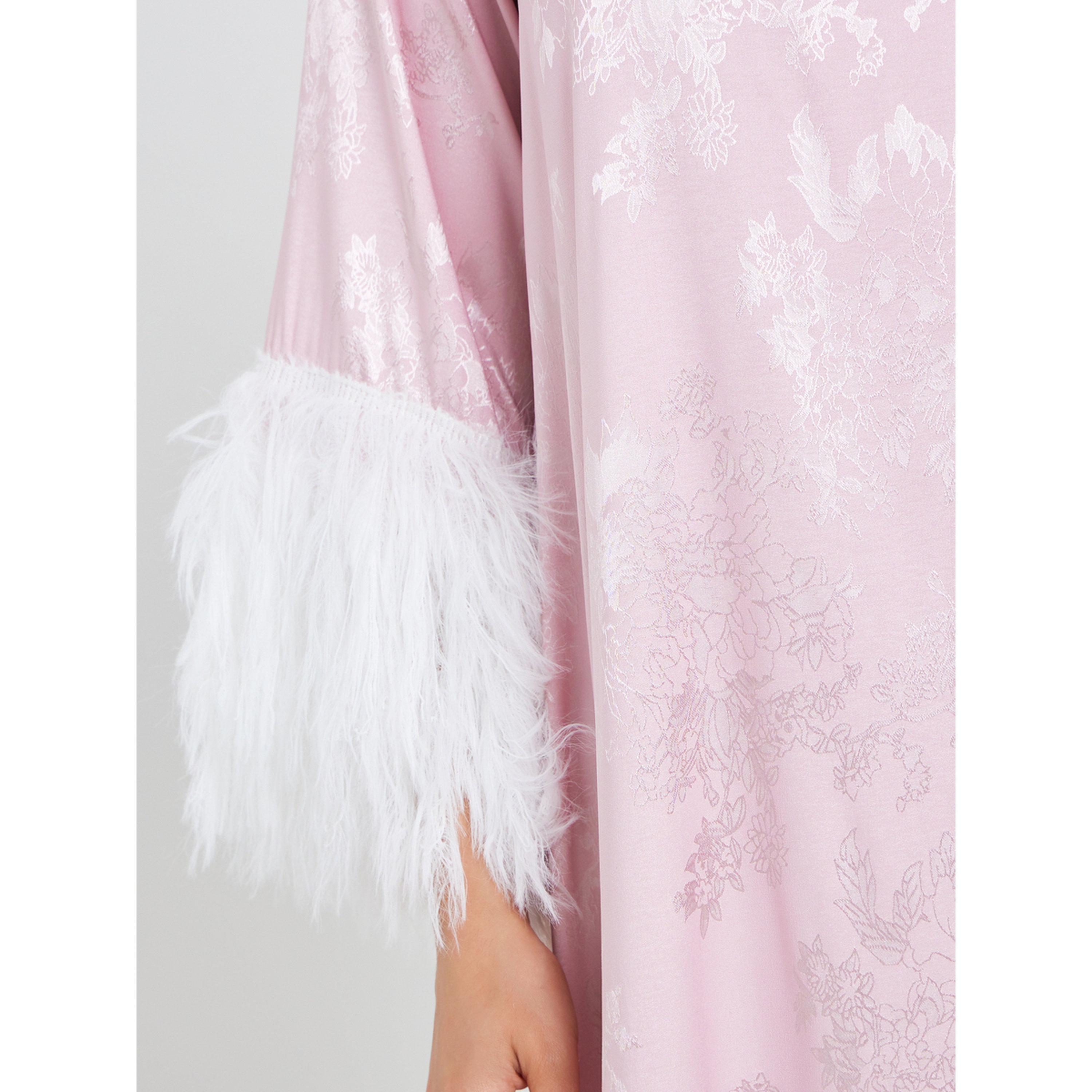 جلابية جاكار بحافة ريش صناعي-women-arabicclothing-jalabiyas-image-4