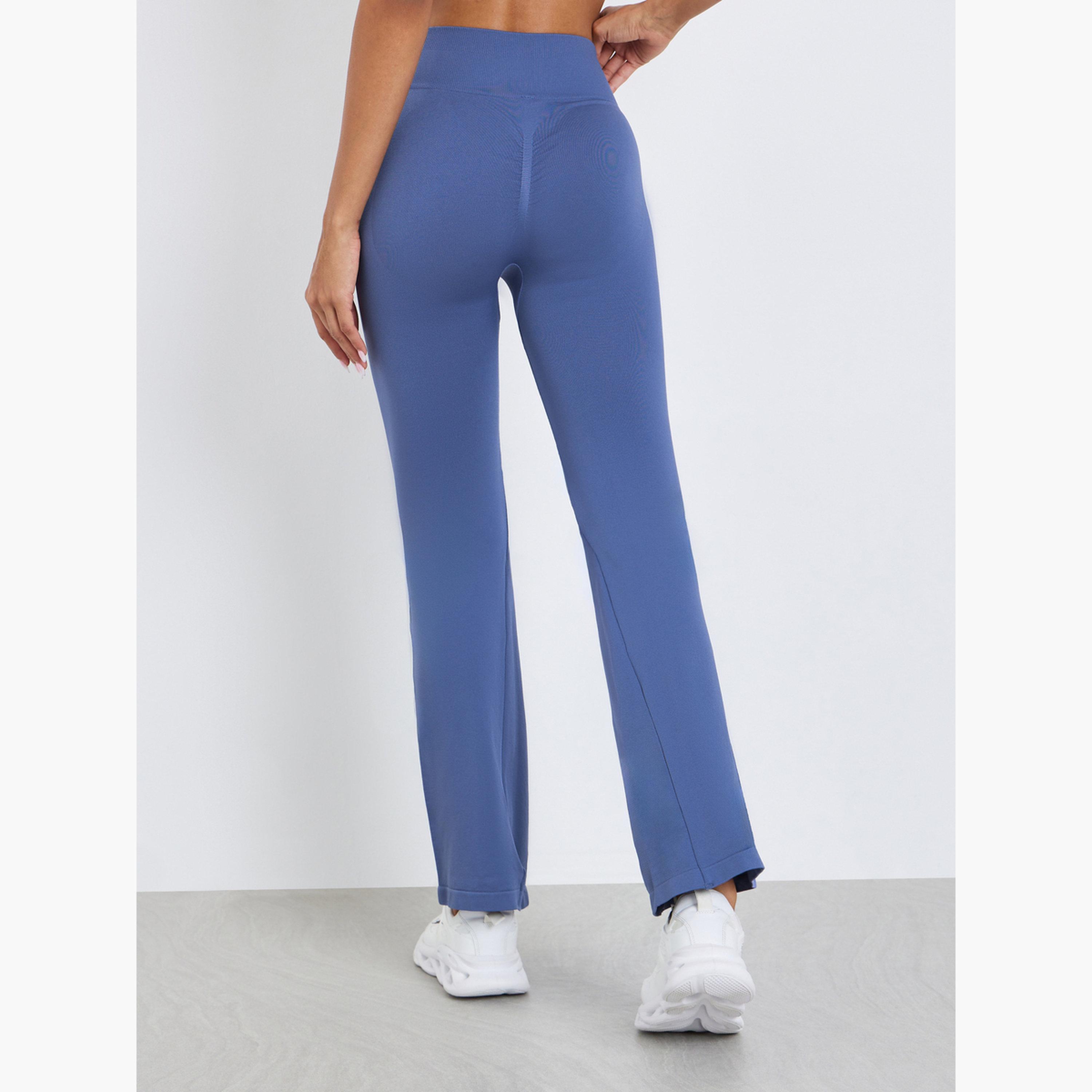Styli Women Seamless Broad Waist Flare Leggings-sports-women-clothing-joggersandtrackpants-image-4