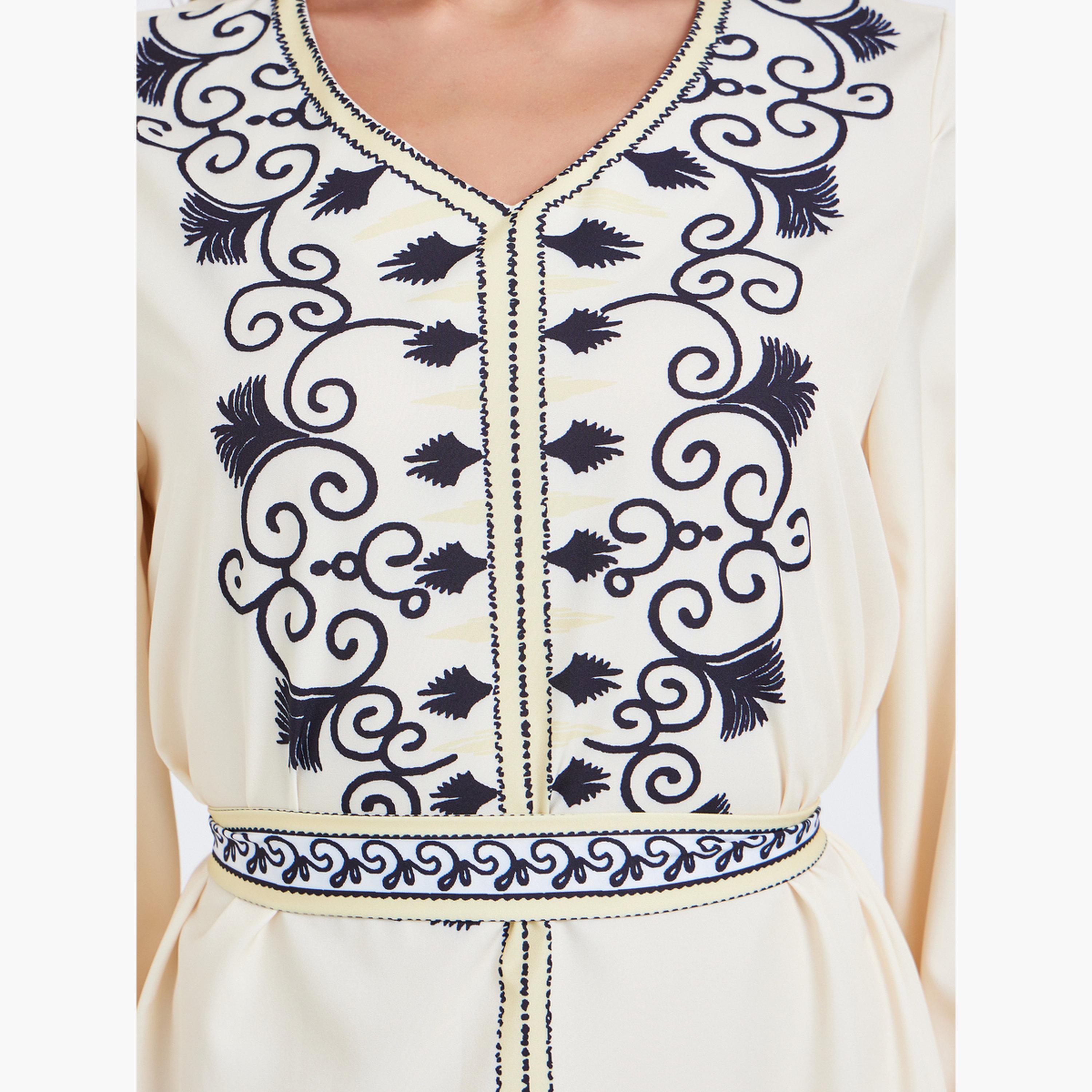 Take Two Women Beige Floral Embroidered Maxi Dress-women-clothing-dresses-image-5