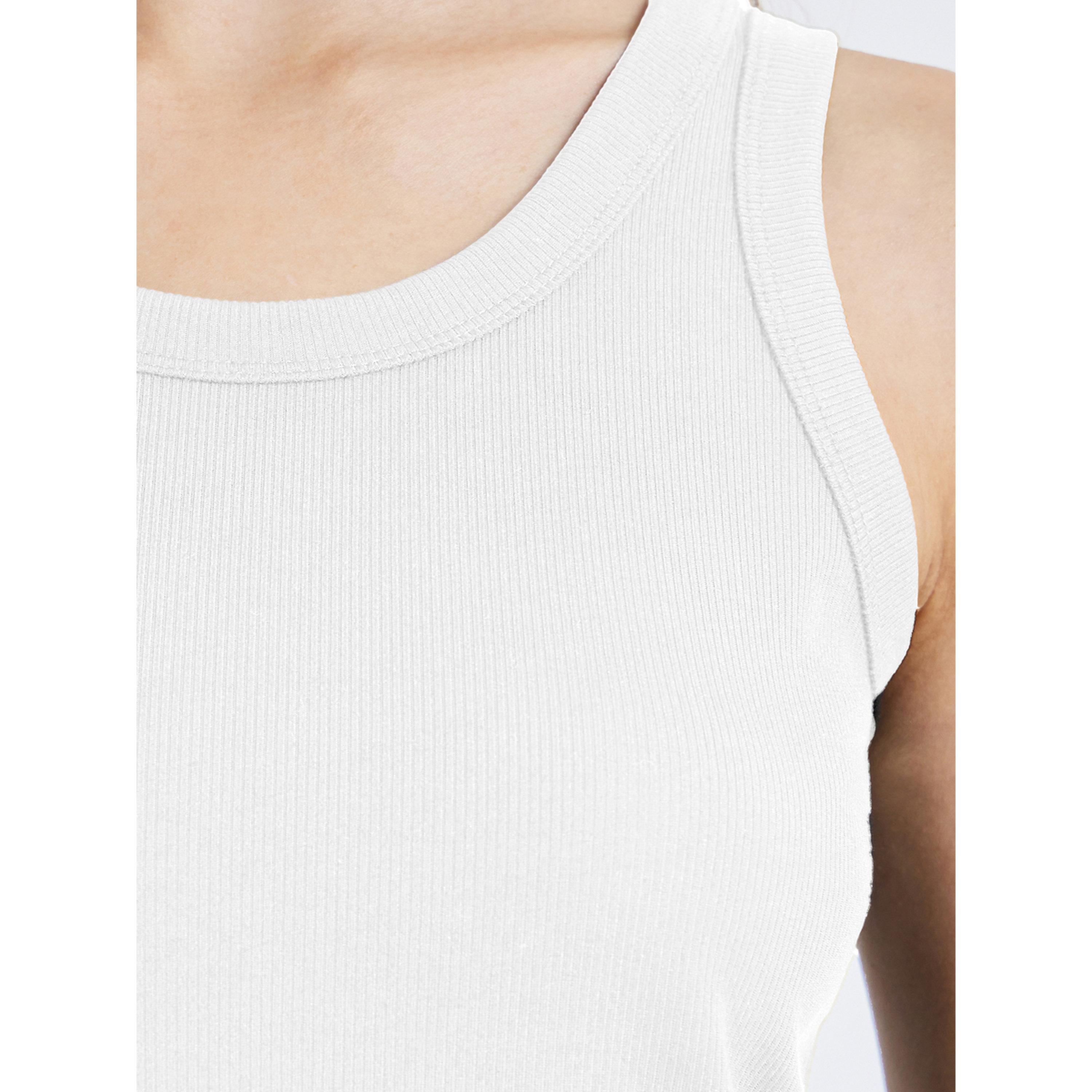 Styli White Sleeveless Knit Tank Top-women-clothing-tshirts-image-5