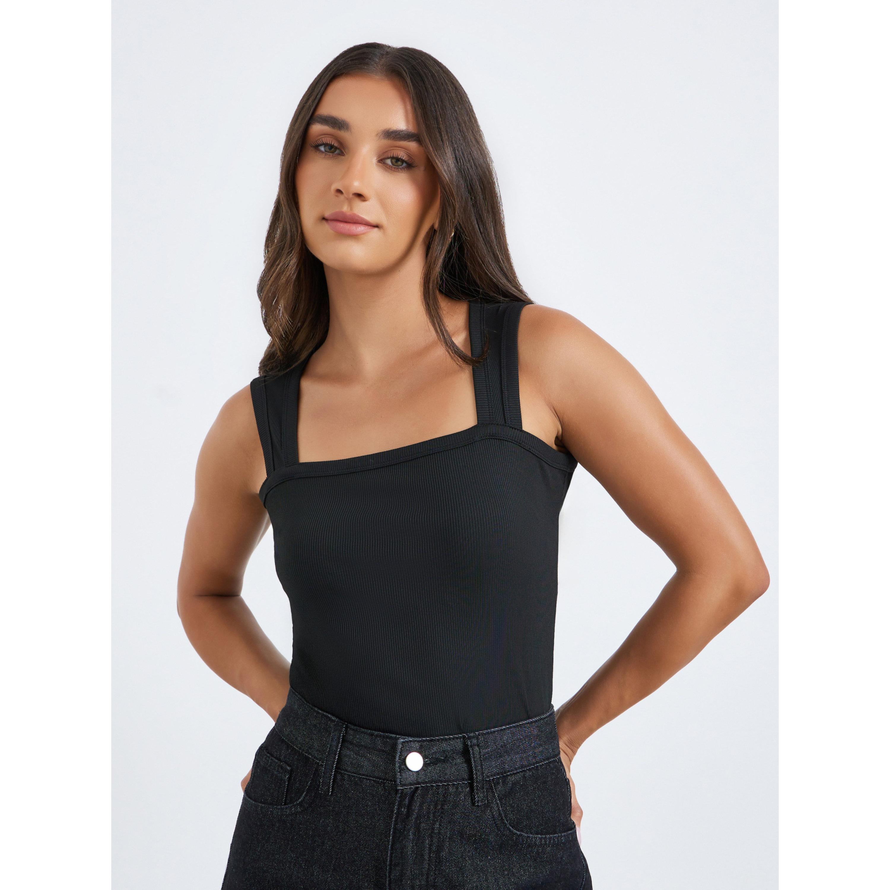 بودي سوت بلا أكمام بياقة مربعة للنساء-women-clothing-tshirts-image-1