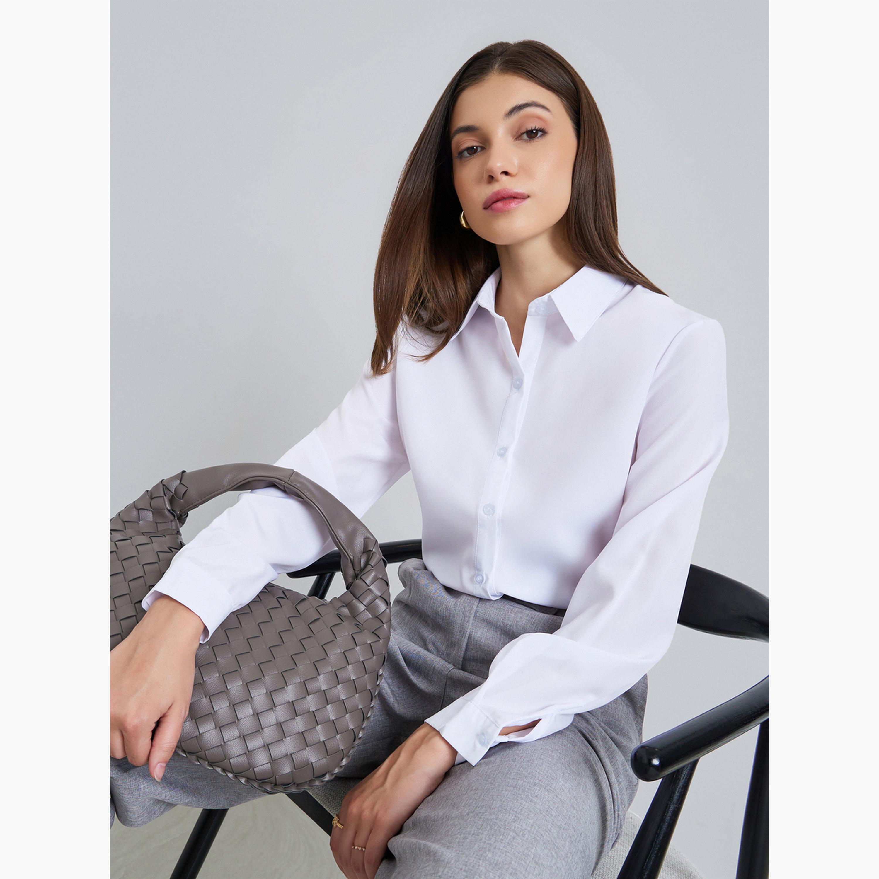 Styli Women White Long Sleeve Shirt-women-clothing-shirtsandblouses-shirts-image-3