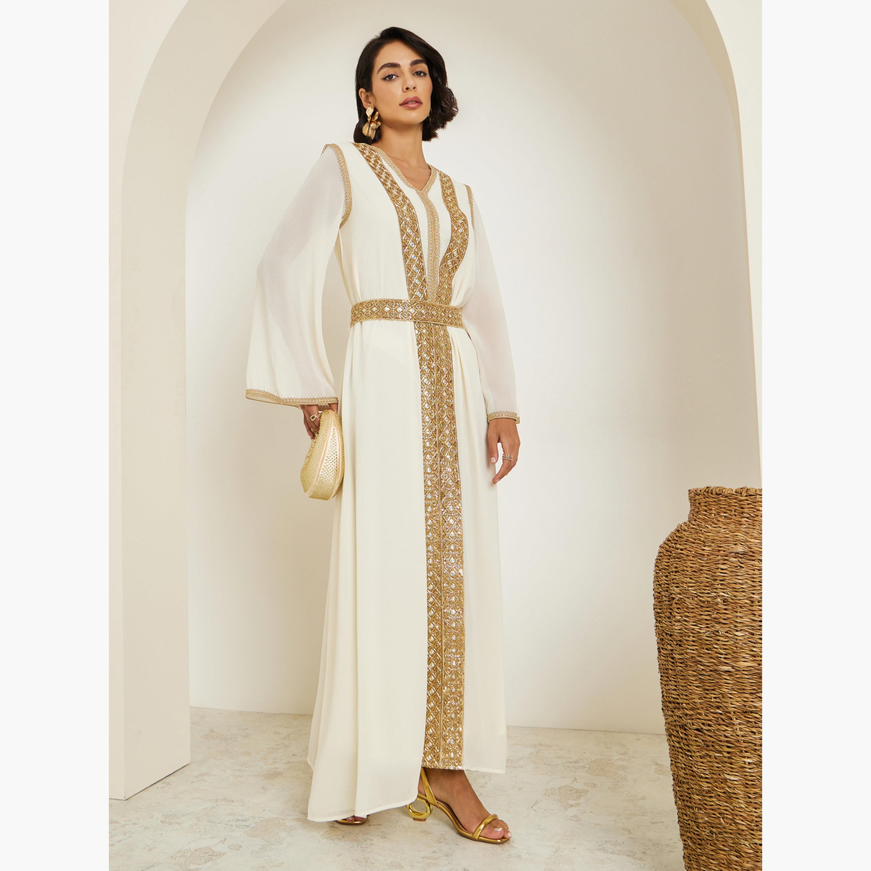 جلابية شيفون بتداخلات دانتيل-women-arabicclothing-jalabiyas-image-1