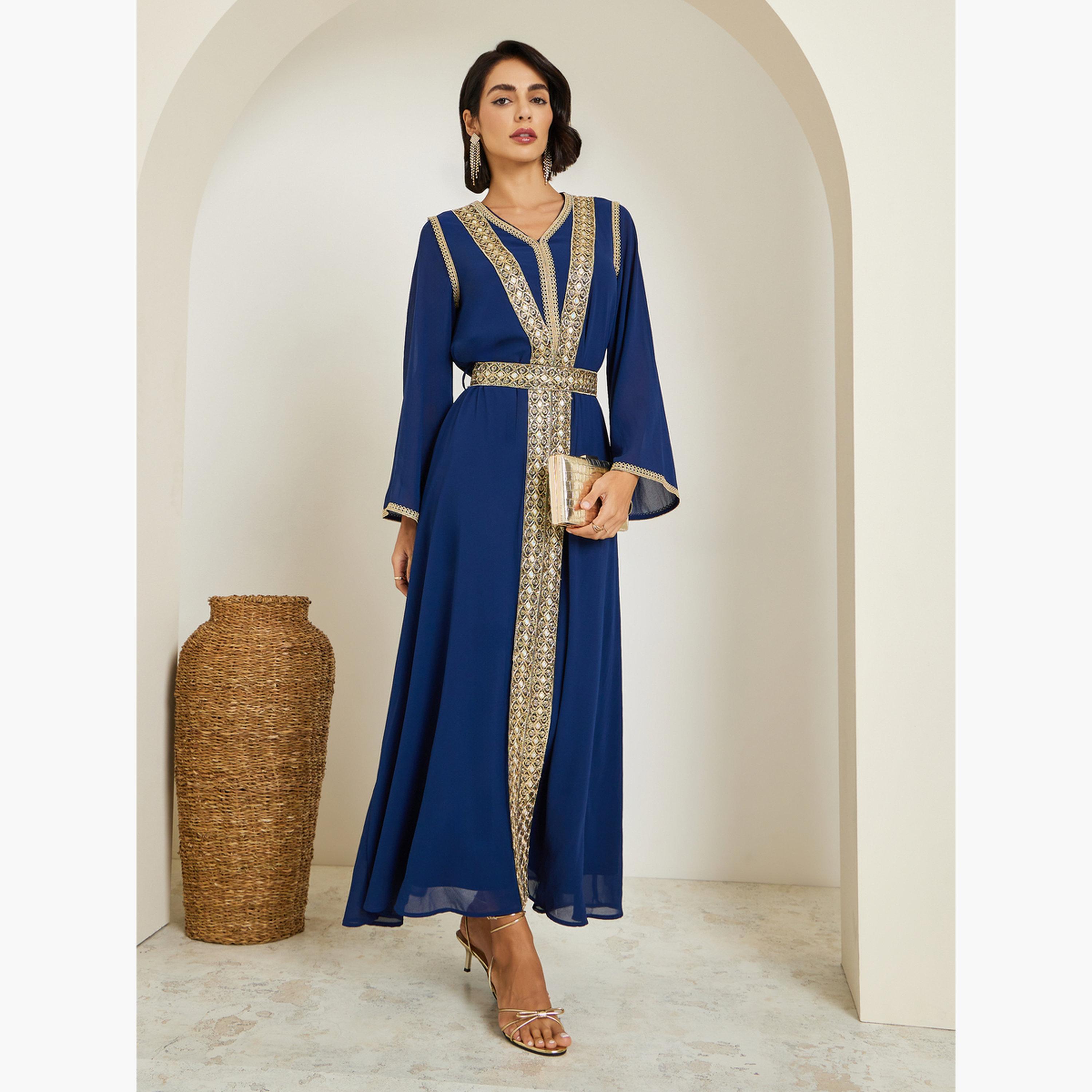 جلابية شيفون بتداخلات دانتيل-women-arabicclothing-jalabiyas-image-1