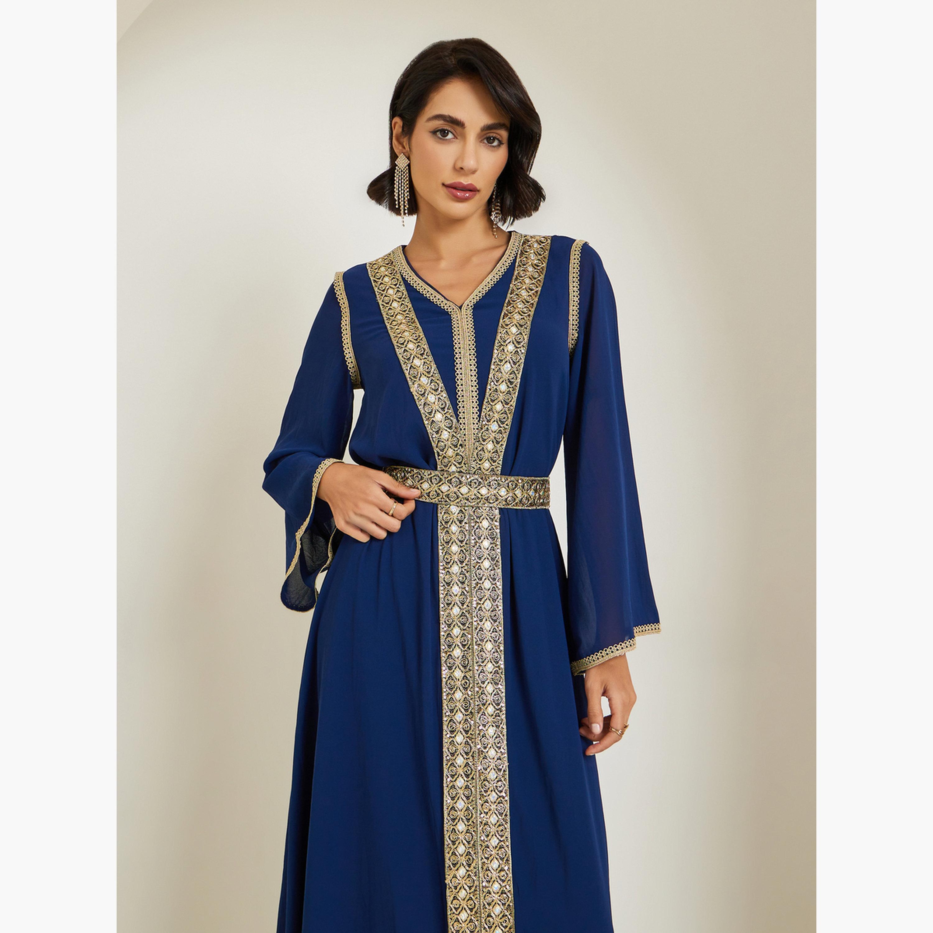 جلابية شيفون بتداخلات دانتيل-women-arabicclothing-jalabiyas-image-2