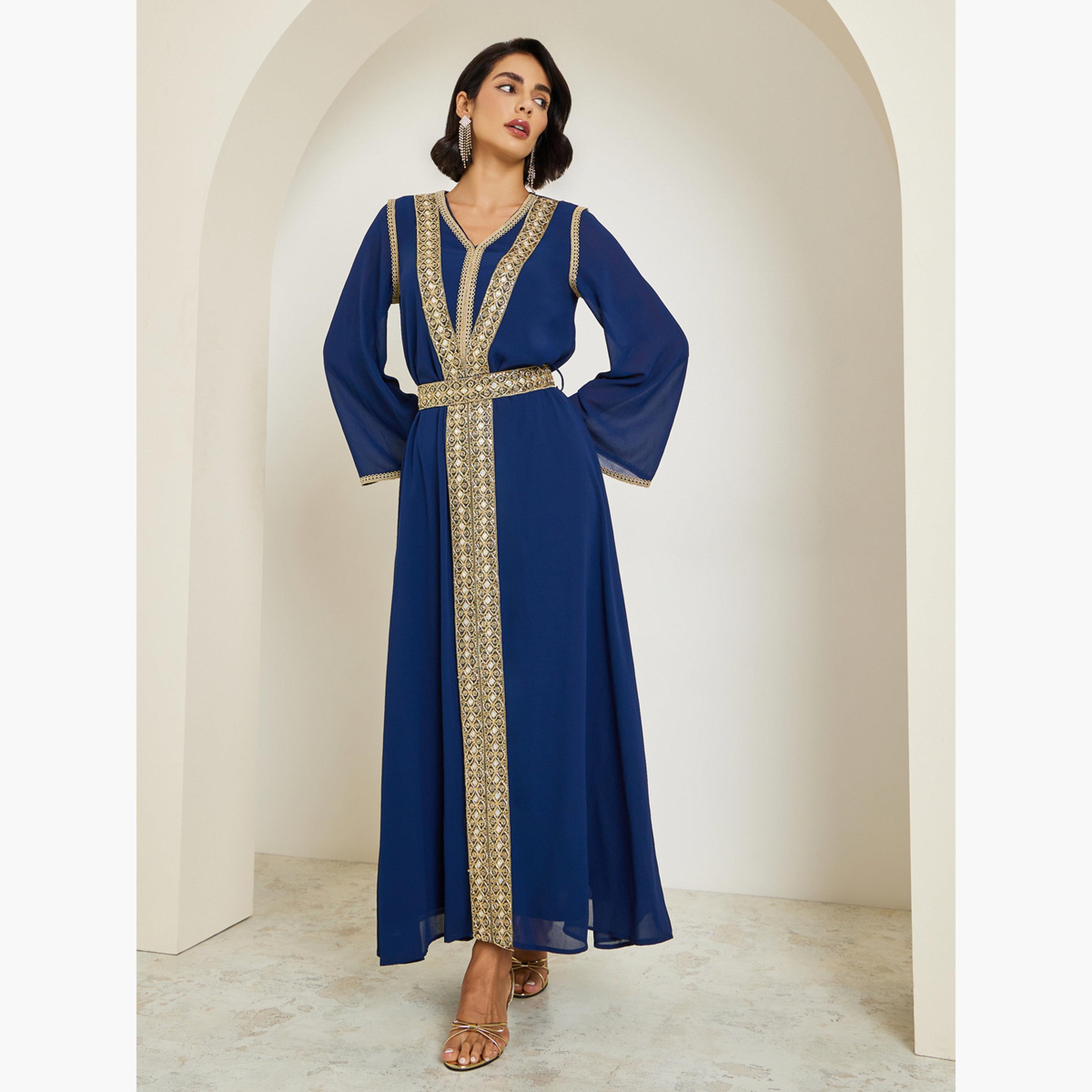 جلابية شيفون بتداخلات دانتيل-women-arabicclothing-jalabiyas-image-3