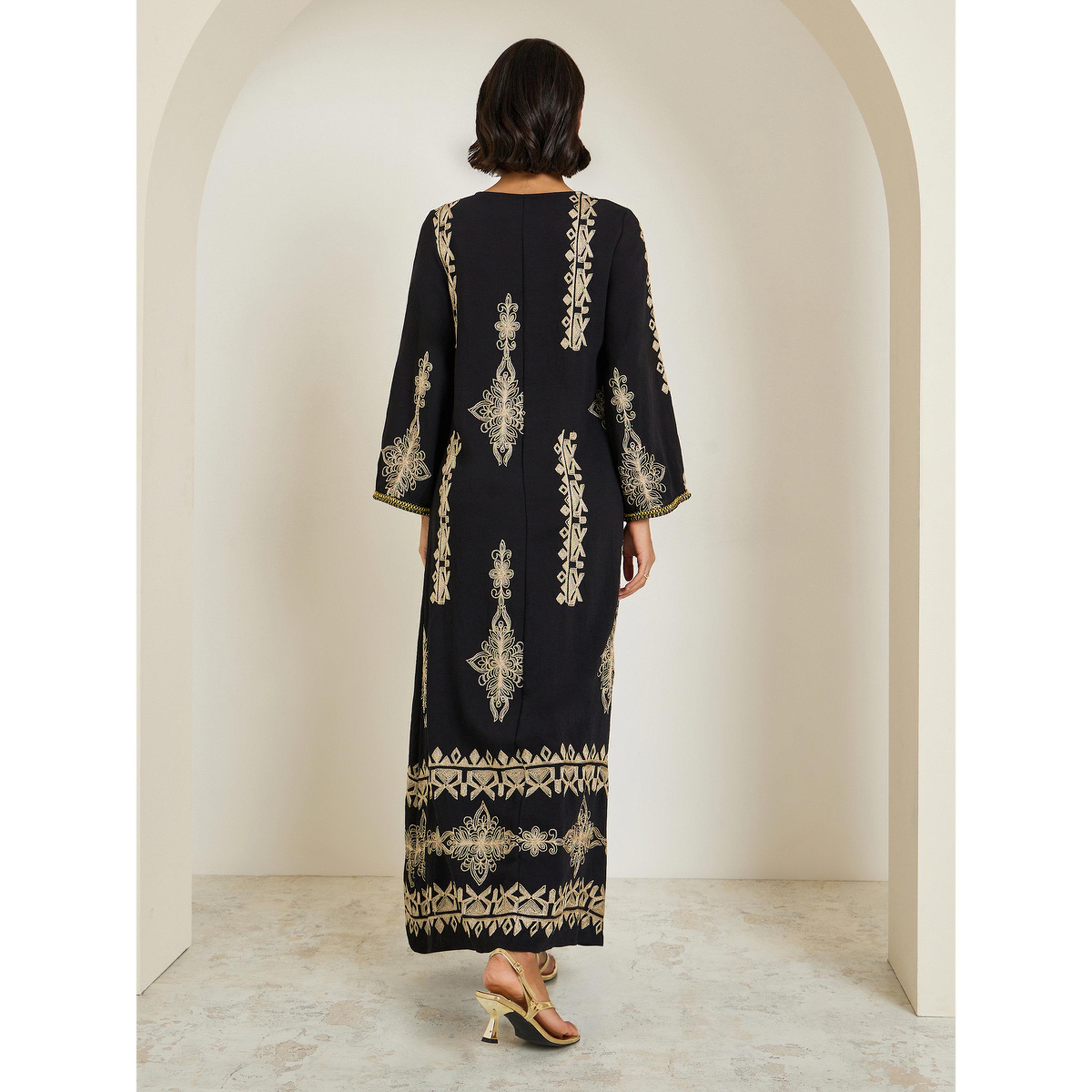 جلابية مطرزة بحافة واسعة-women-arabicclothing-jalabiyas-image-5