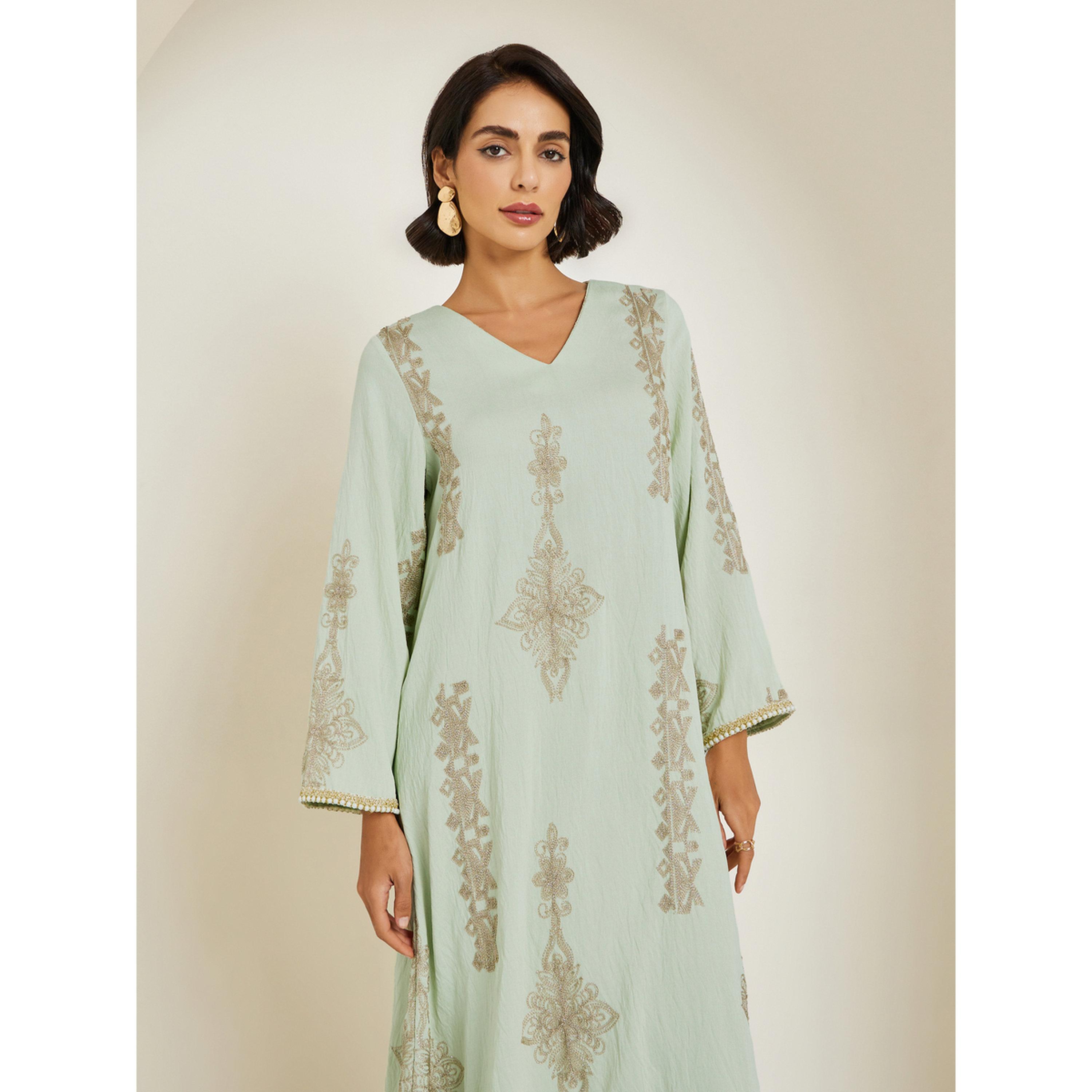 جلابية مطرزة بحافة واسعة-women-arabicclothing-jalabiyas-image-2
