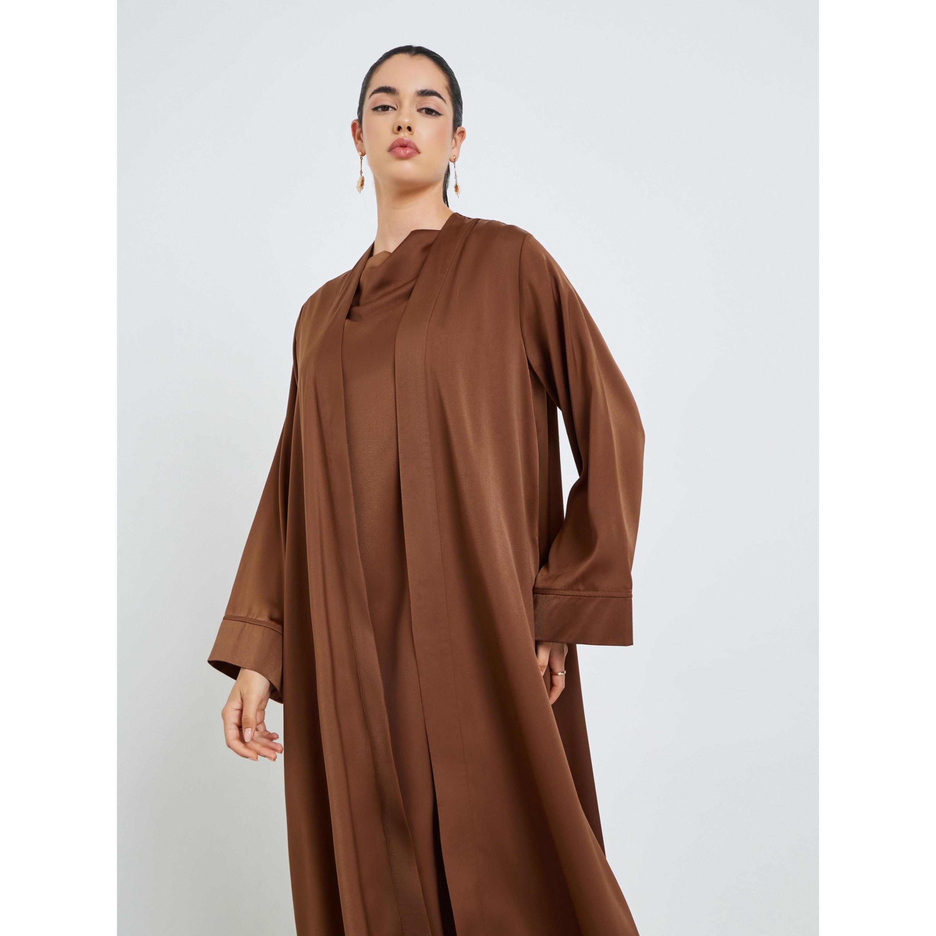 Styli Women Front Open Abaya and Dress Modest Set-women-arabicclothing-sets-image-3