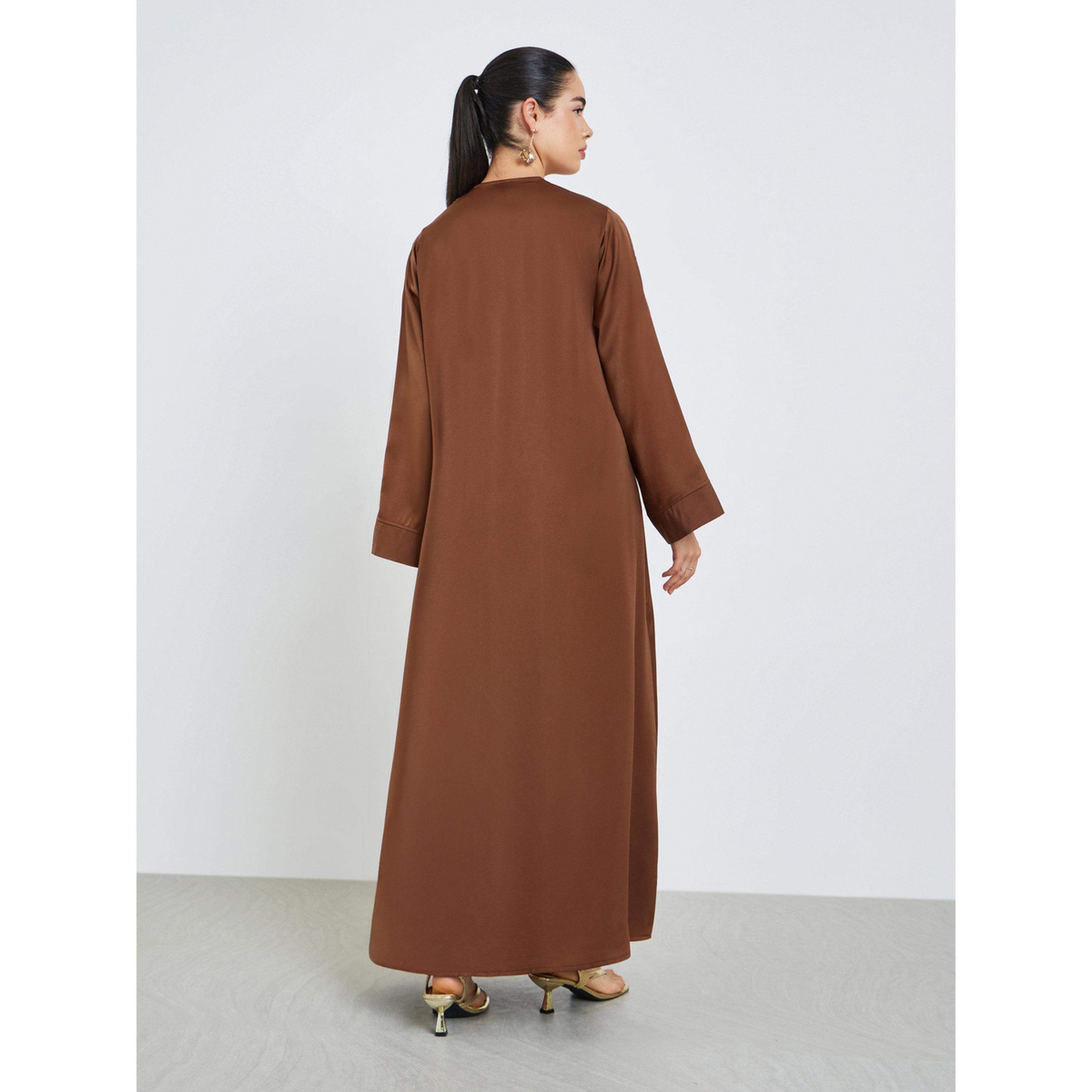 Styli Women Front Open Abaya and Dress Modest Set-women-arabicclothing-sets-image-5