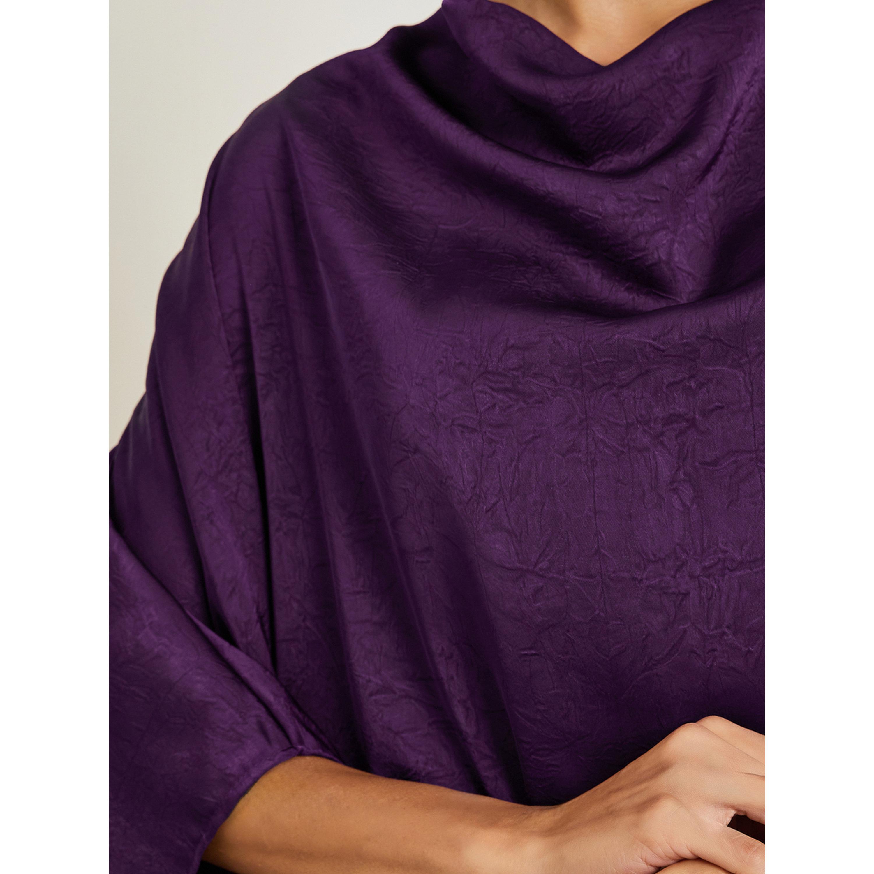 قفطان ساتان بياقة متدلية-women-arabicclothing-kaftan-image-4