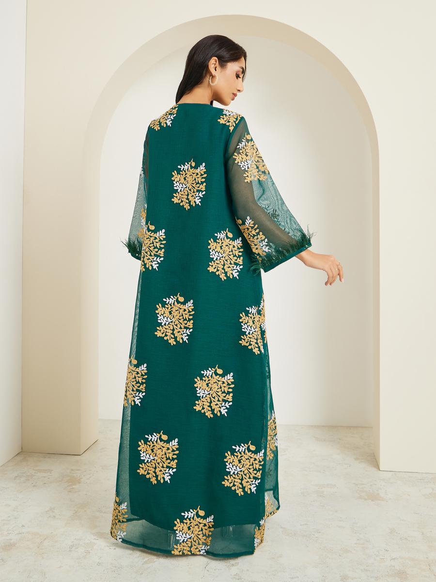 Styli Women Embellished Lace Trim Jalabiya-women-arabicclothing-jalabiyas-image-4