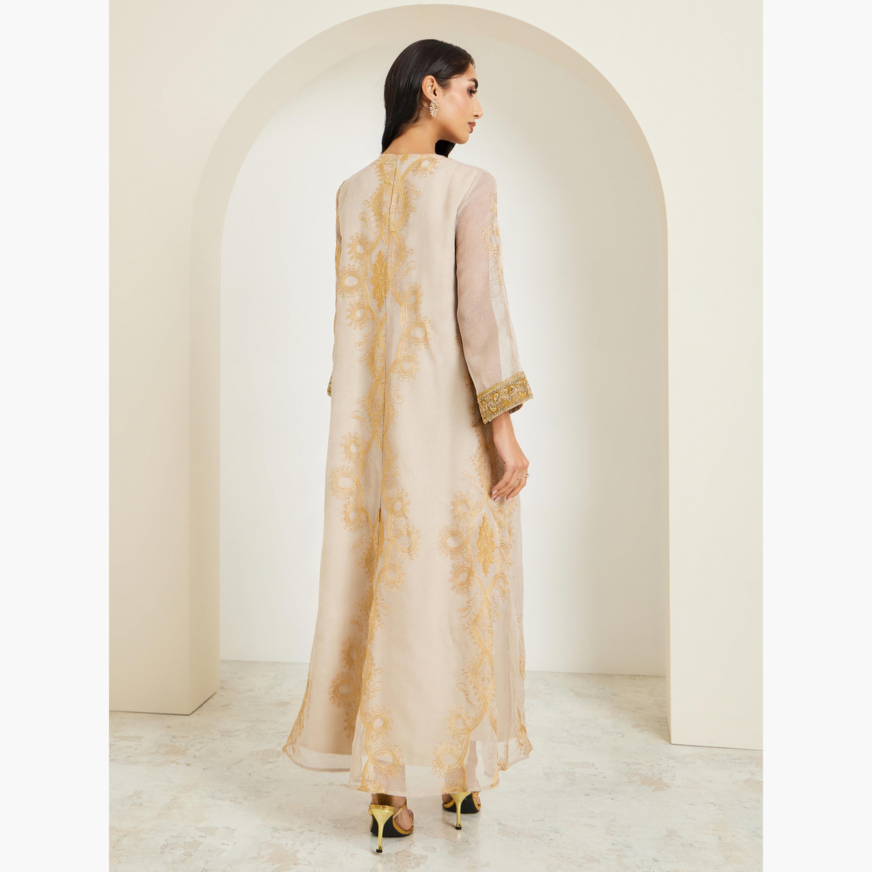 Styli Women Embellished Lace Trim Jalabiya-women-arabicclothing-jalabiyas-image-5