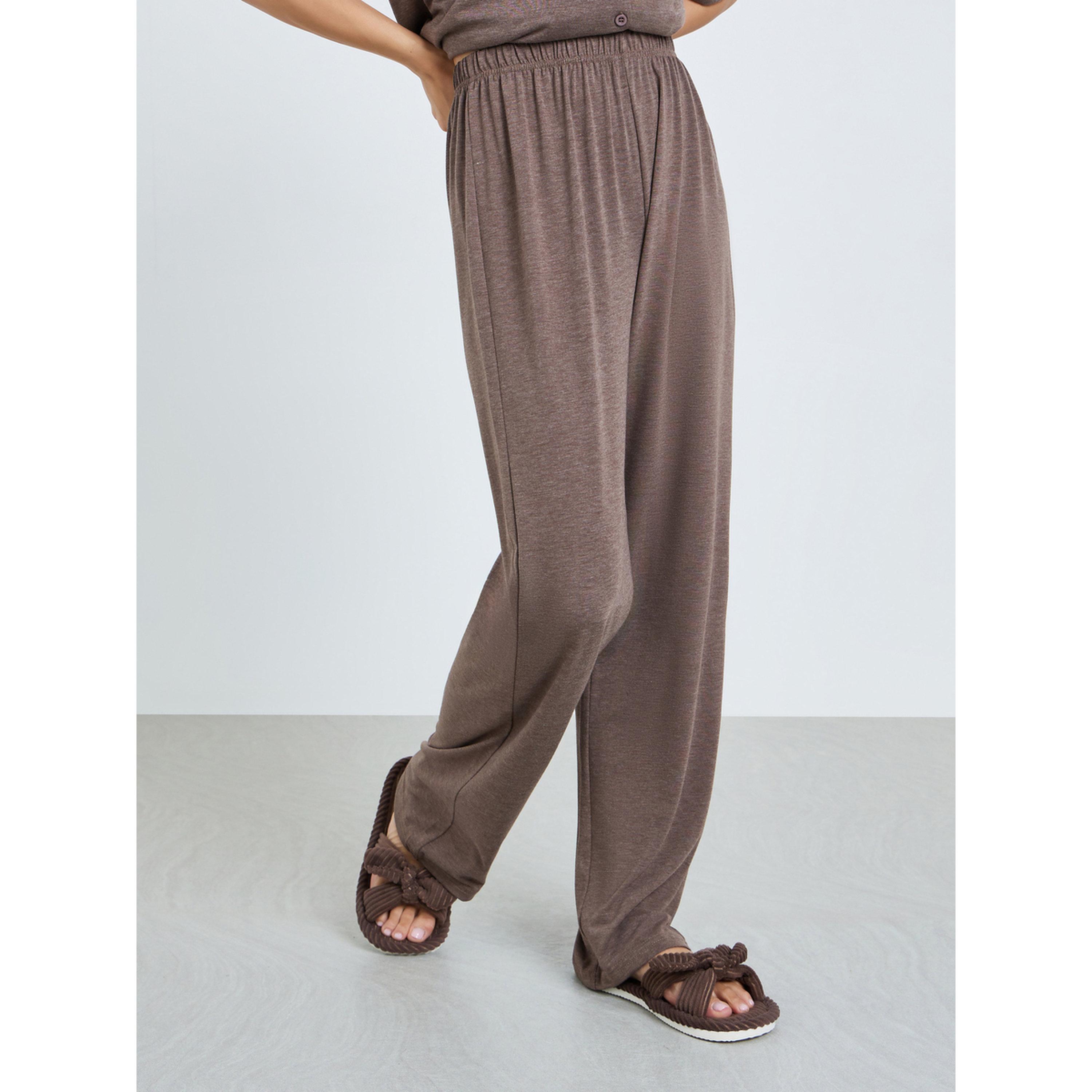 طقم بيجاما من بنطال وبلوزة ميلانج للنساء-women-clothing-nightwear-pyjamas-longsets-image-4