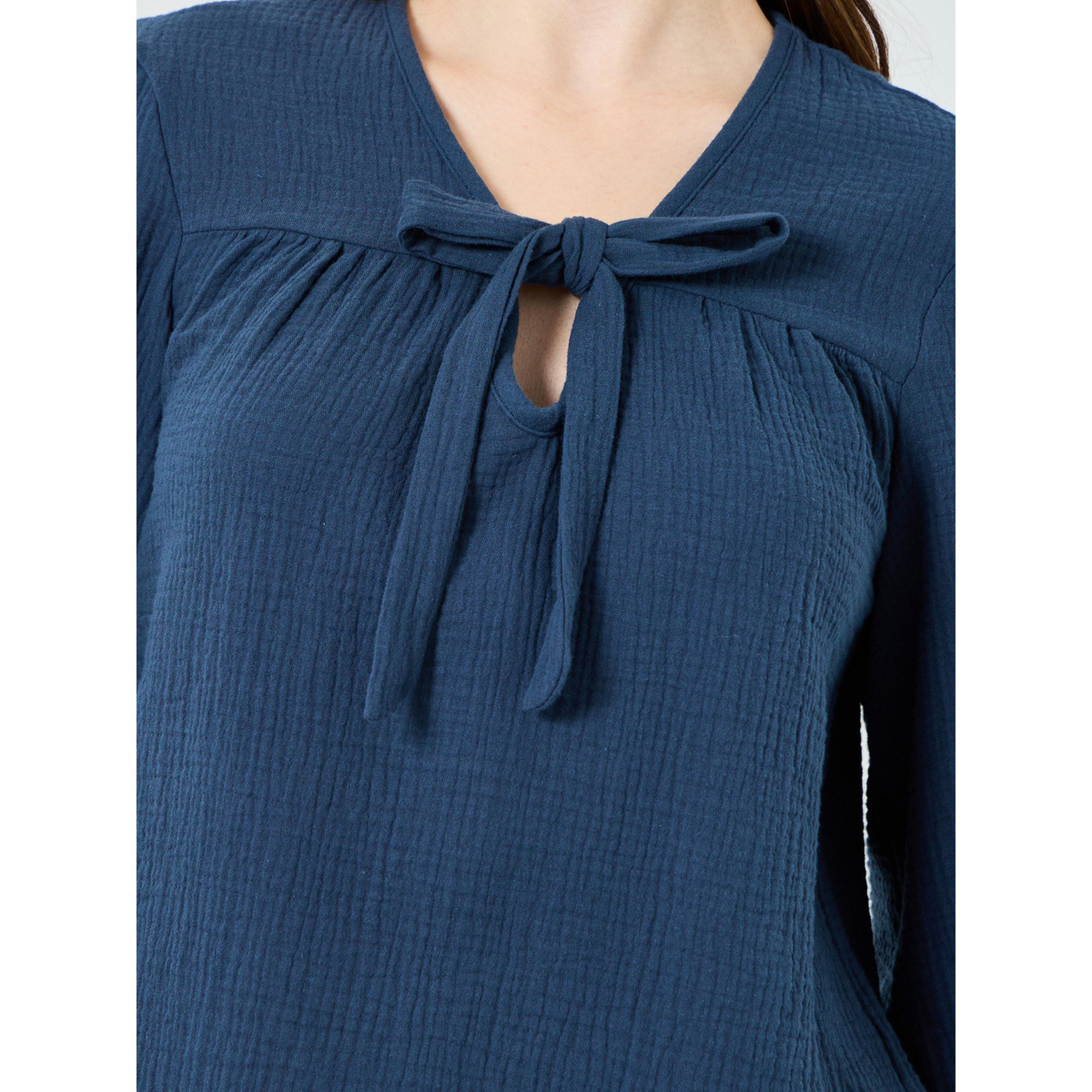 طقم بيجاما من بنطال وبلوزة بربطة أمامية-women-clothing-nightwear-pyjamas-longsets-image-5