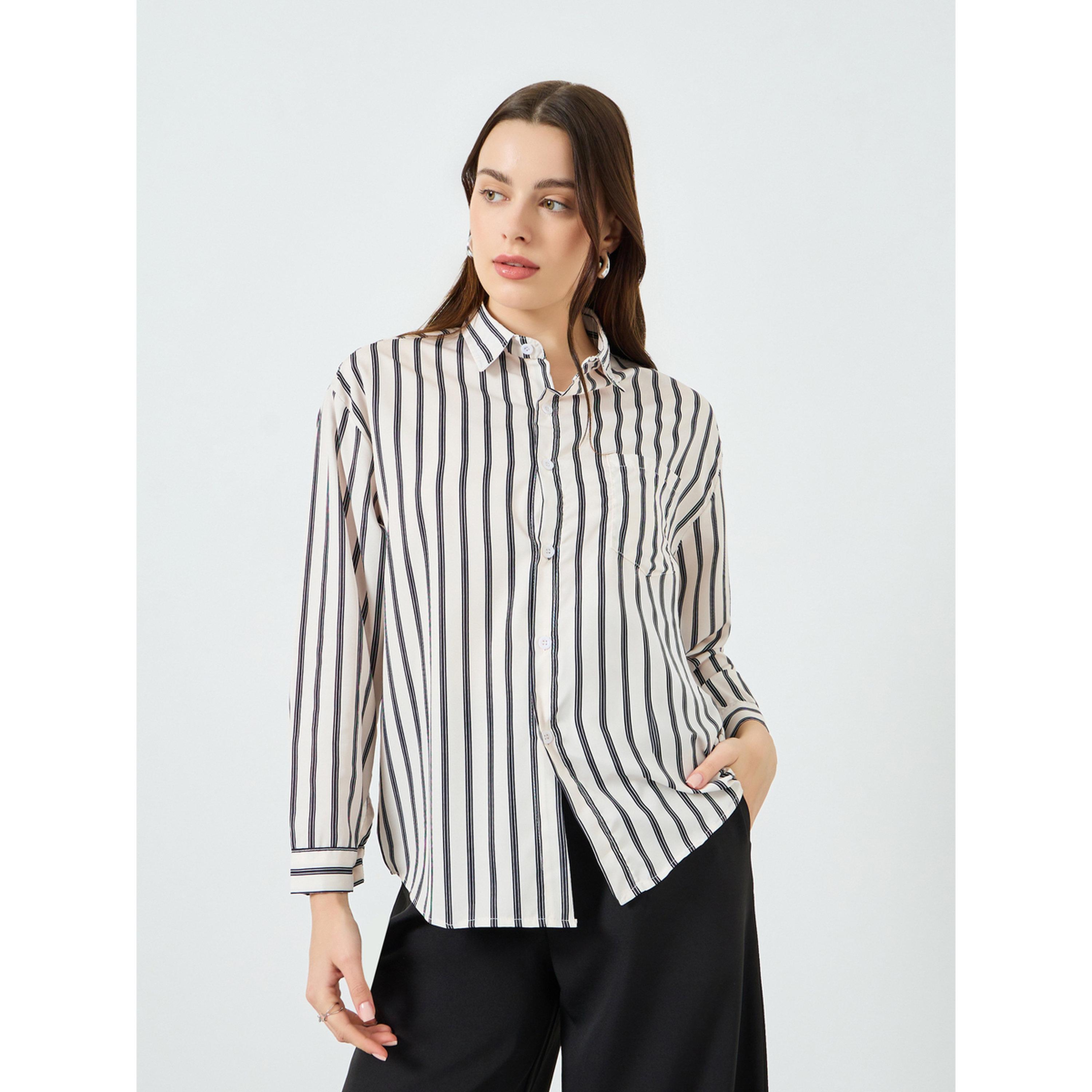 Styli Women Striped Longline Oversized Shirt-women-clothing-shirtsandblouses-shirts-image-1