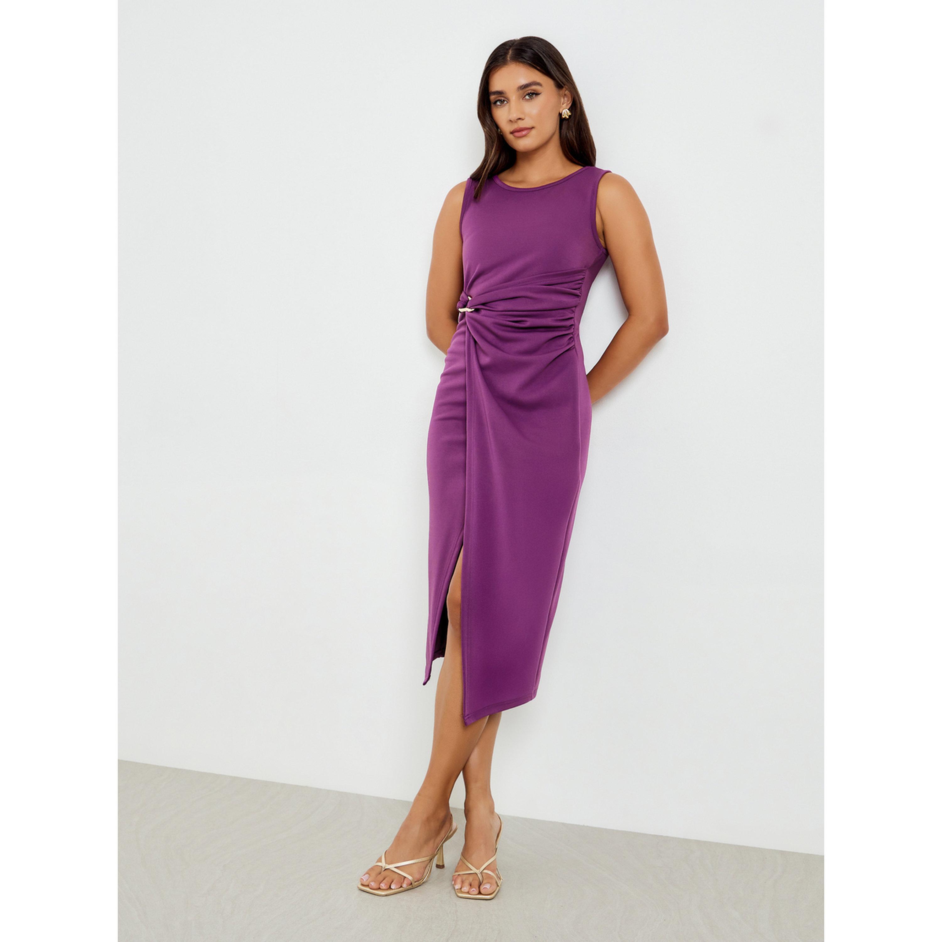 Styli Women Purple Sleeveless Bodycon Midi Dress-women-clothing-dresses-image-3